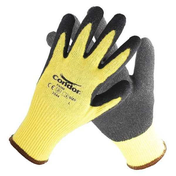 Guantes recubiertos resistentes al corte Condor, Nivel de corte A5, calibre 10, amarillos, talla L (9) - 48UR29.