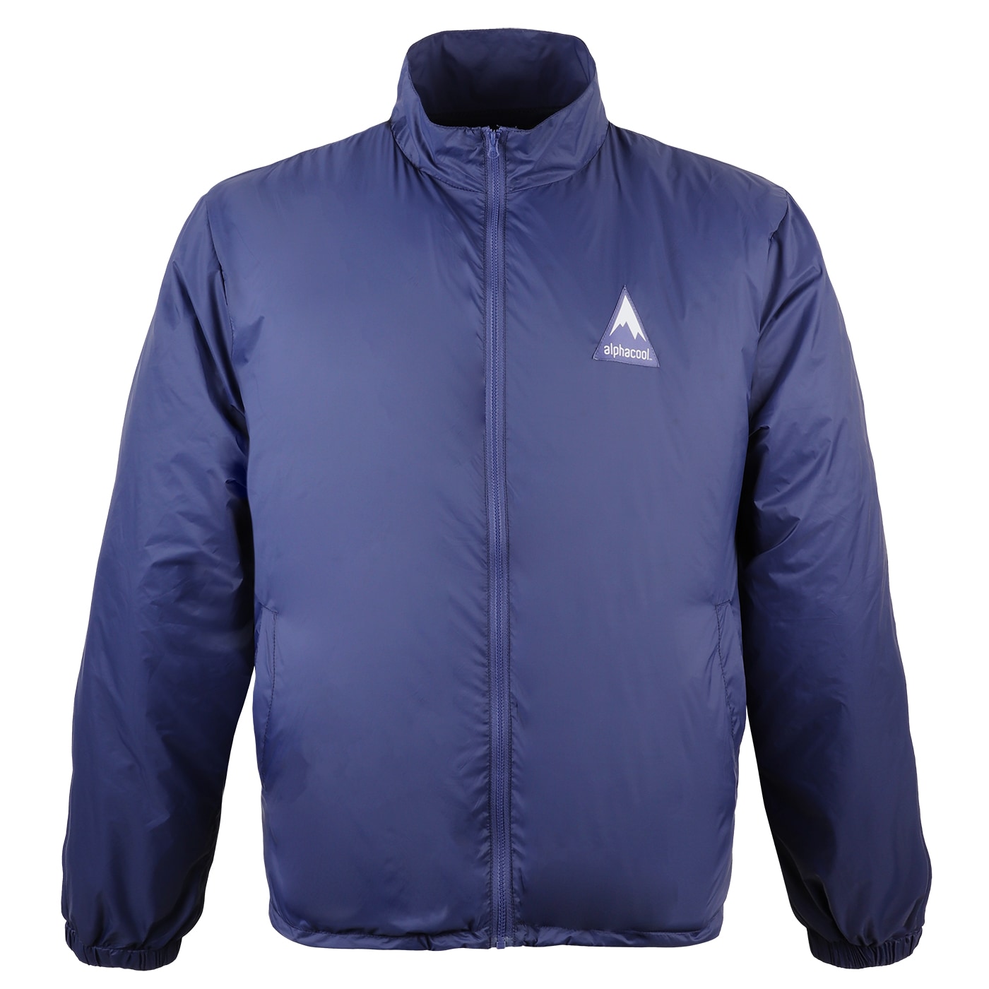 Chamarra bomber ligera color azul marino para adultos unisex (Grande) con batería y cargador incluidos AlphaCool AC-FJ-5V-N-L