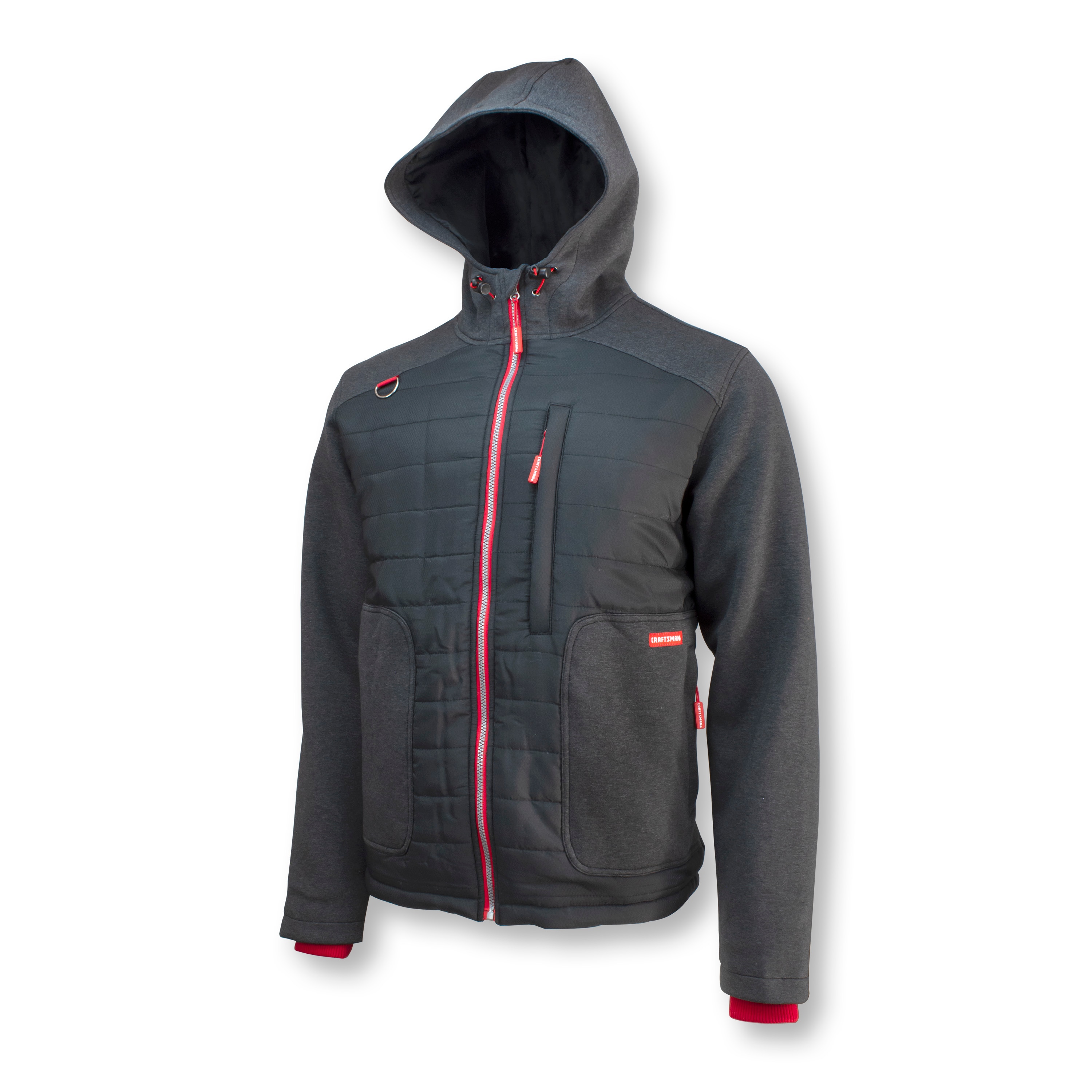 Chamarra térmica gris para hombre (talla mediana) de CRAFTSMAN con batería y cargador incluidos
