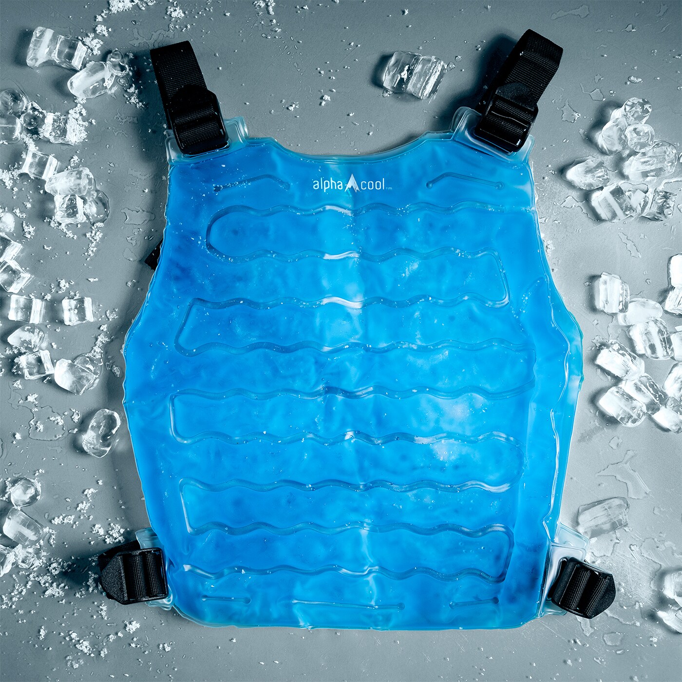 Chaleco enfriador de poliéster azul para adultos unisex AlphaCool