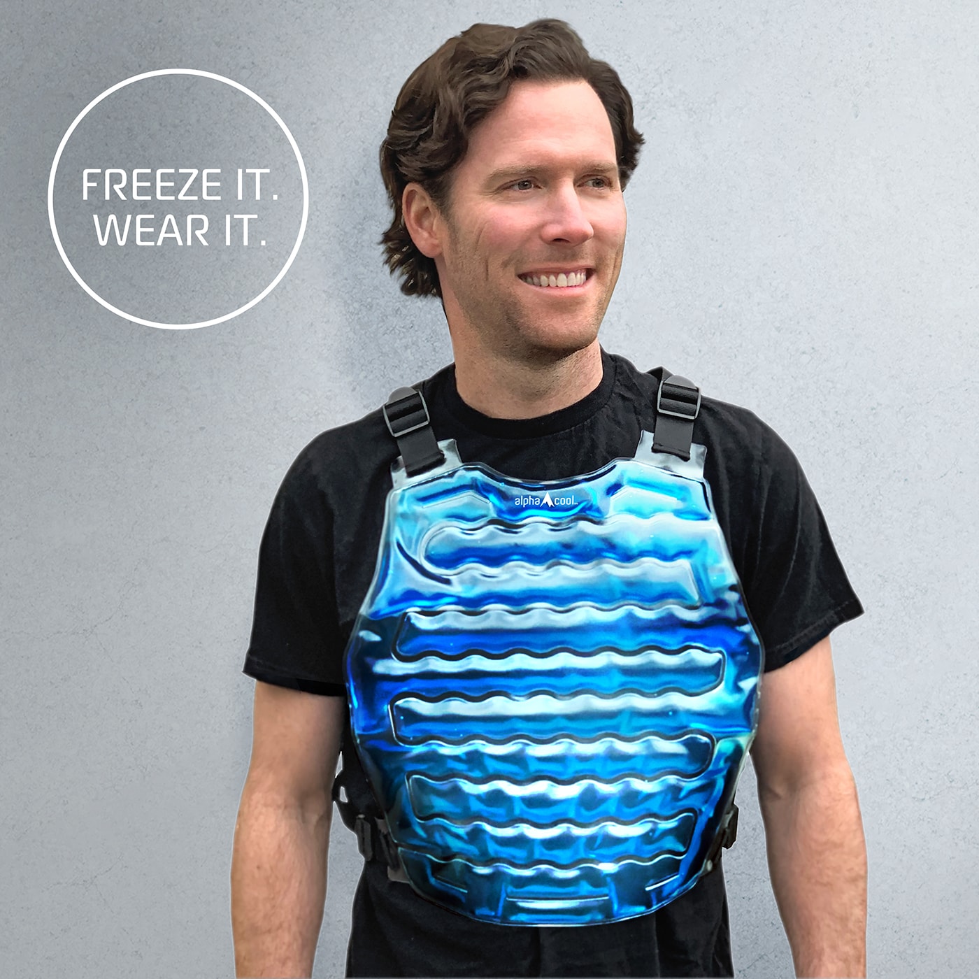 Chaleco enfriador de poliéster azul para adultos unisex AlphaCool