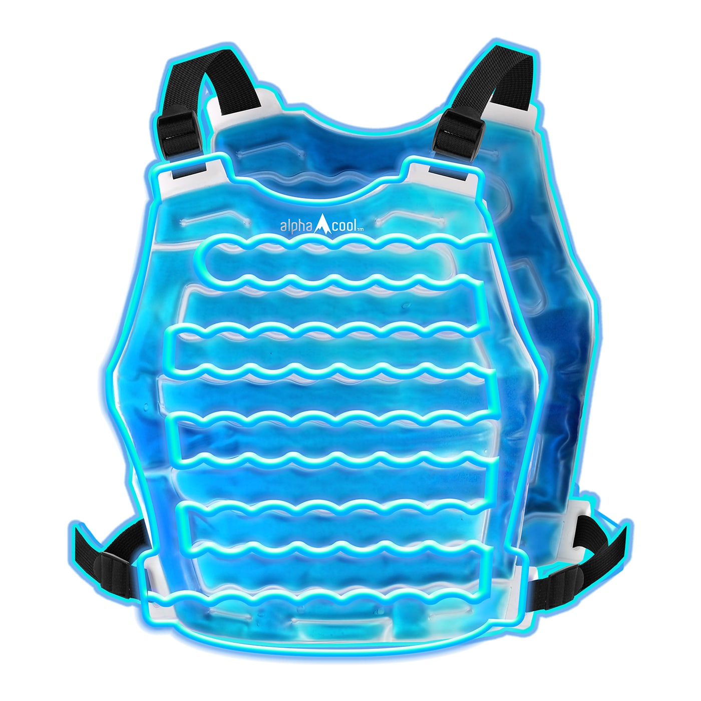 Chaleco enfriador de poliéster azul para adultos unisex AlphaCool