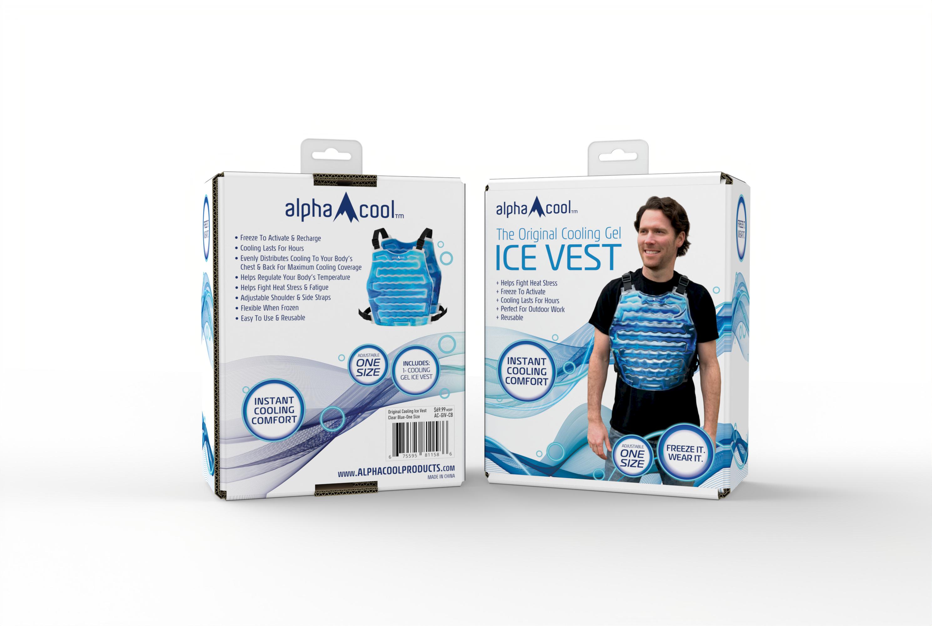 Chaleco enfriador de poliéster azul para adultos unisex AlphaCool