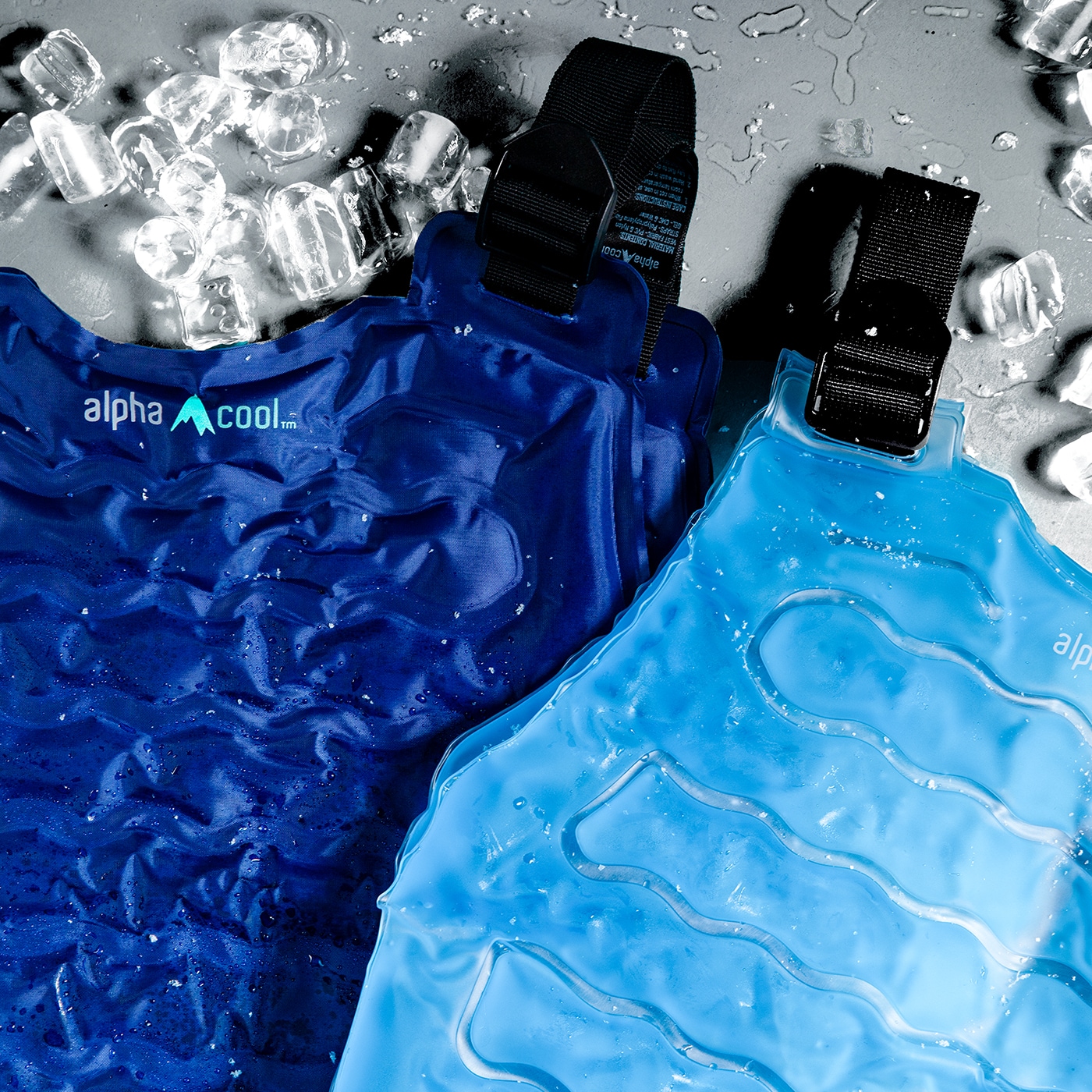 Chaleco enfriador de poliéster azul para adultos unisex AlphaCool