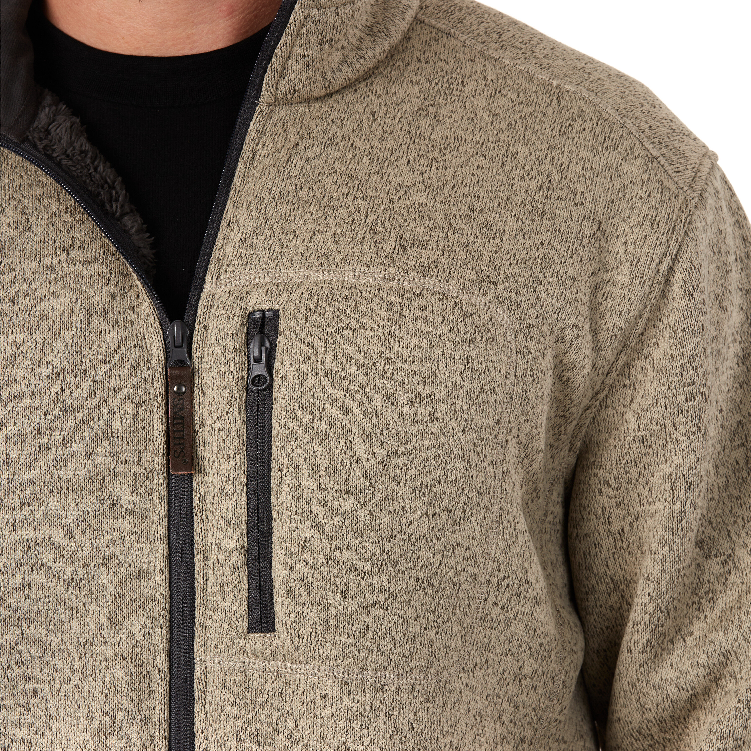Ropa de trabajo para hombre en poliéster color avena con forro polar aislante (Talla Grande)
