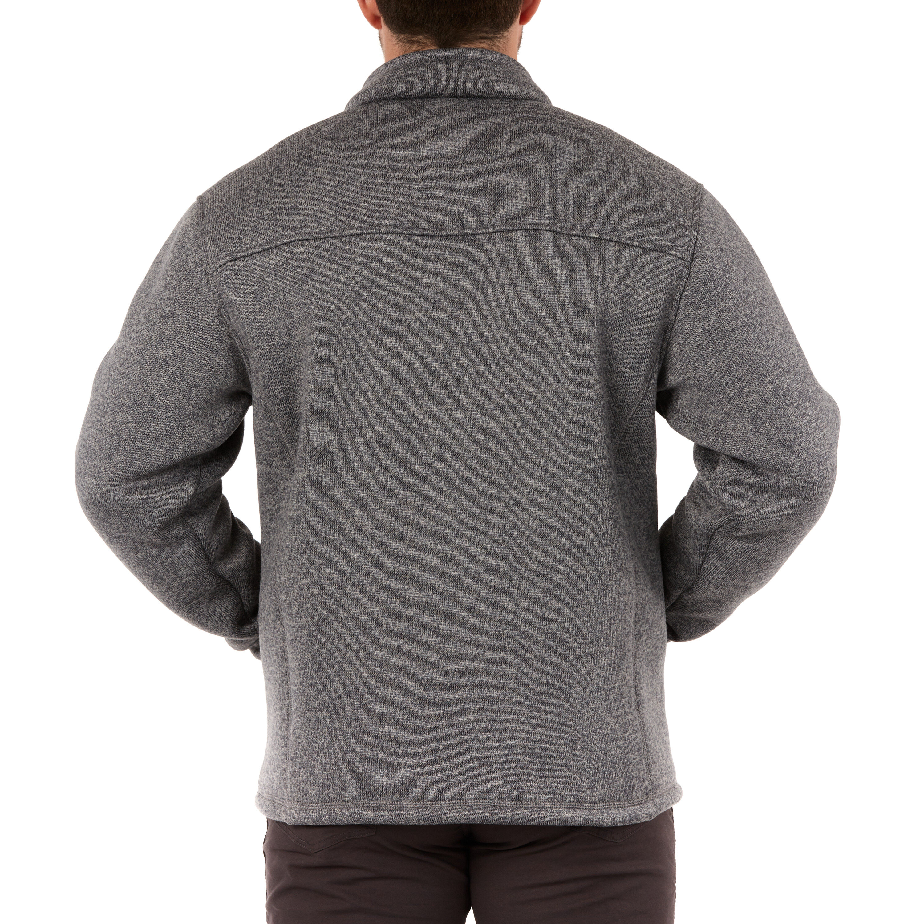Ropa de trabajo para hombre en poliéster gris jaspeado con forro polar (Talla Grande)