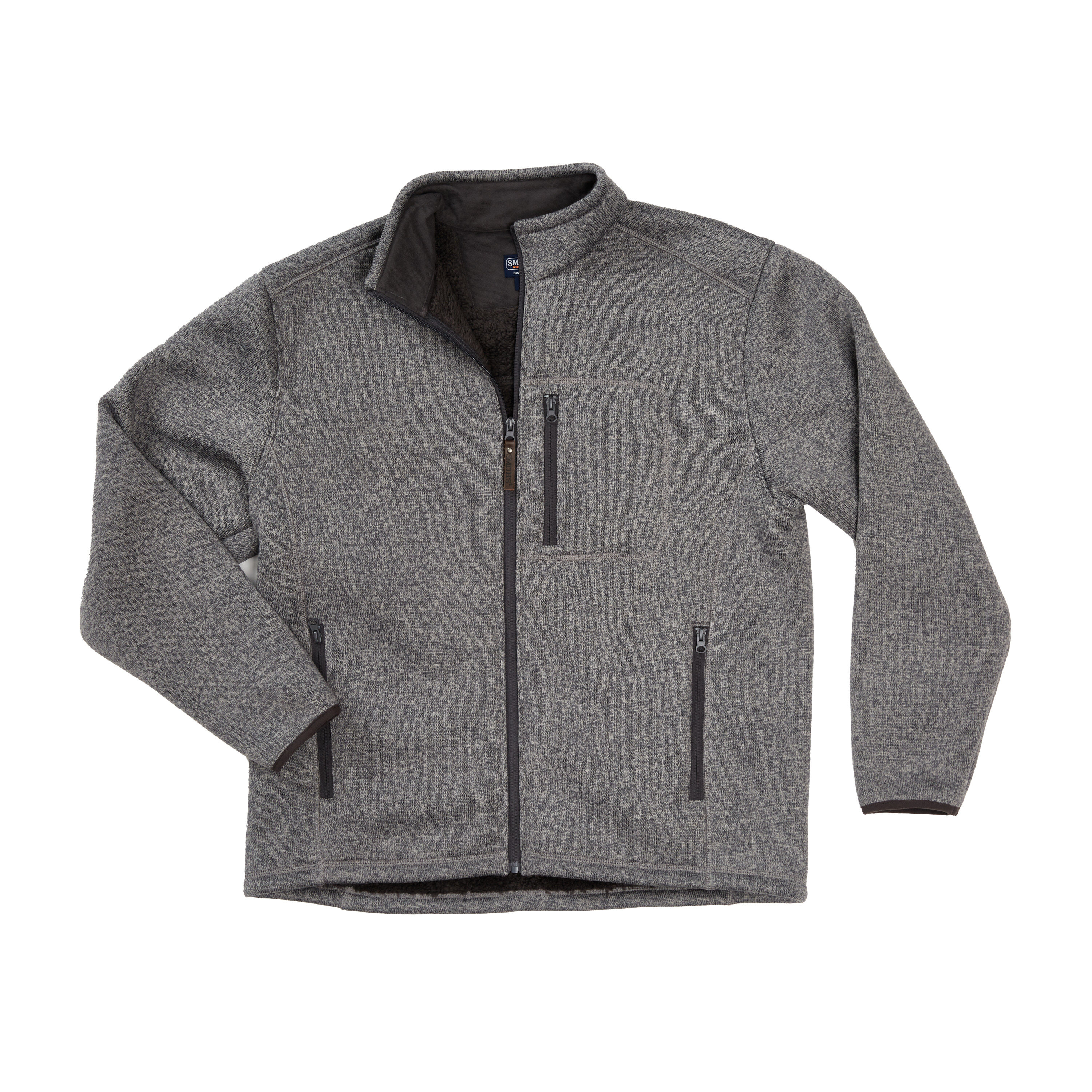 Ropa de trabajo para hombre en poliéster gris jaspeado con forro polar (Talla Grande)