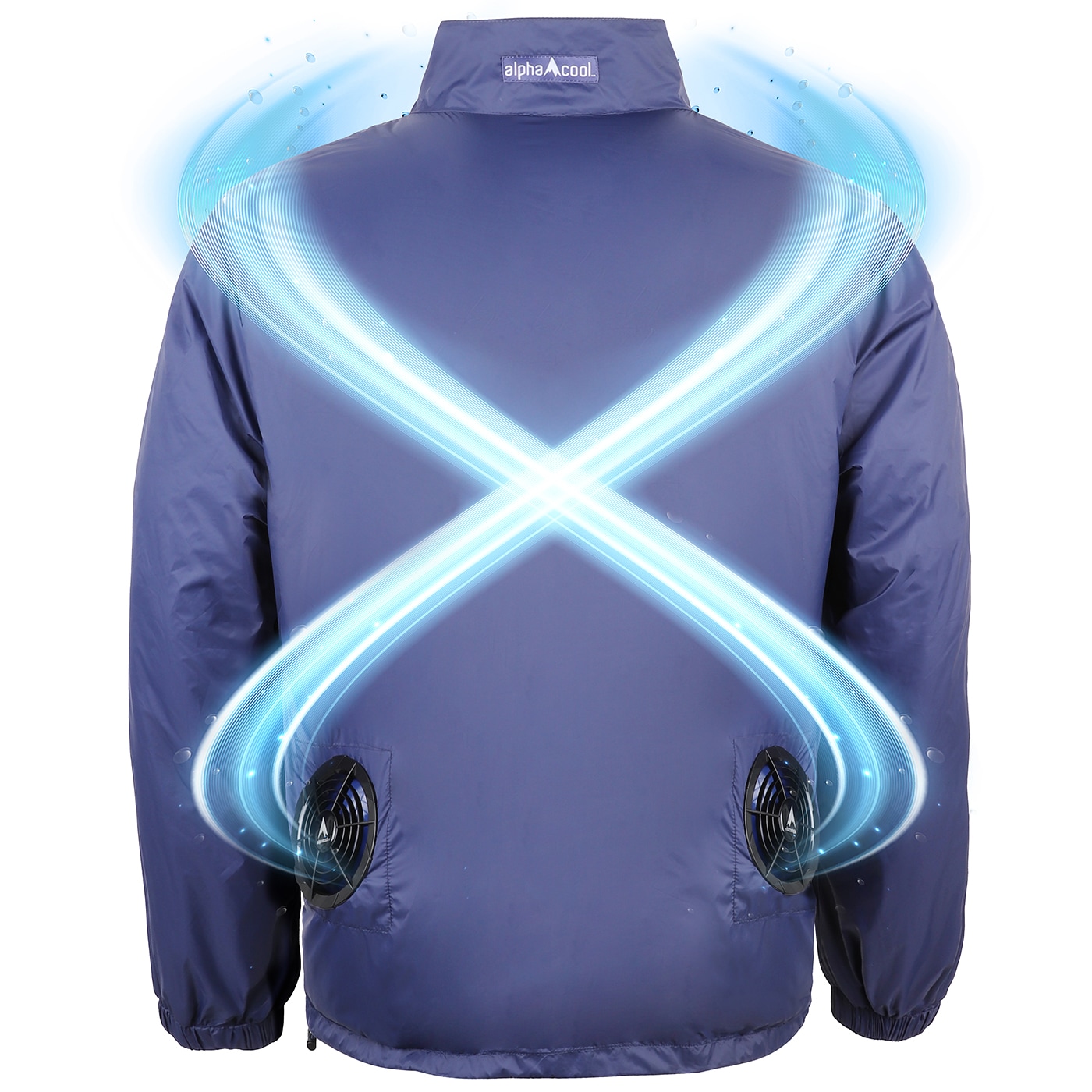 Chamarra bomber ligera en color azul marino para adultos (talla mediana) con batería y cargador incluidos