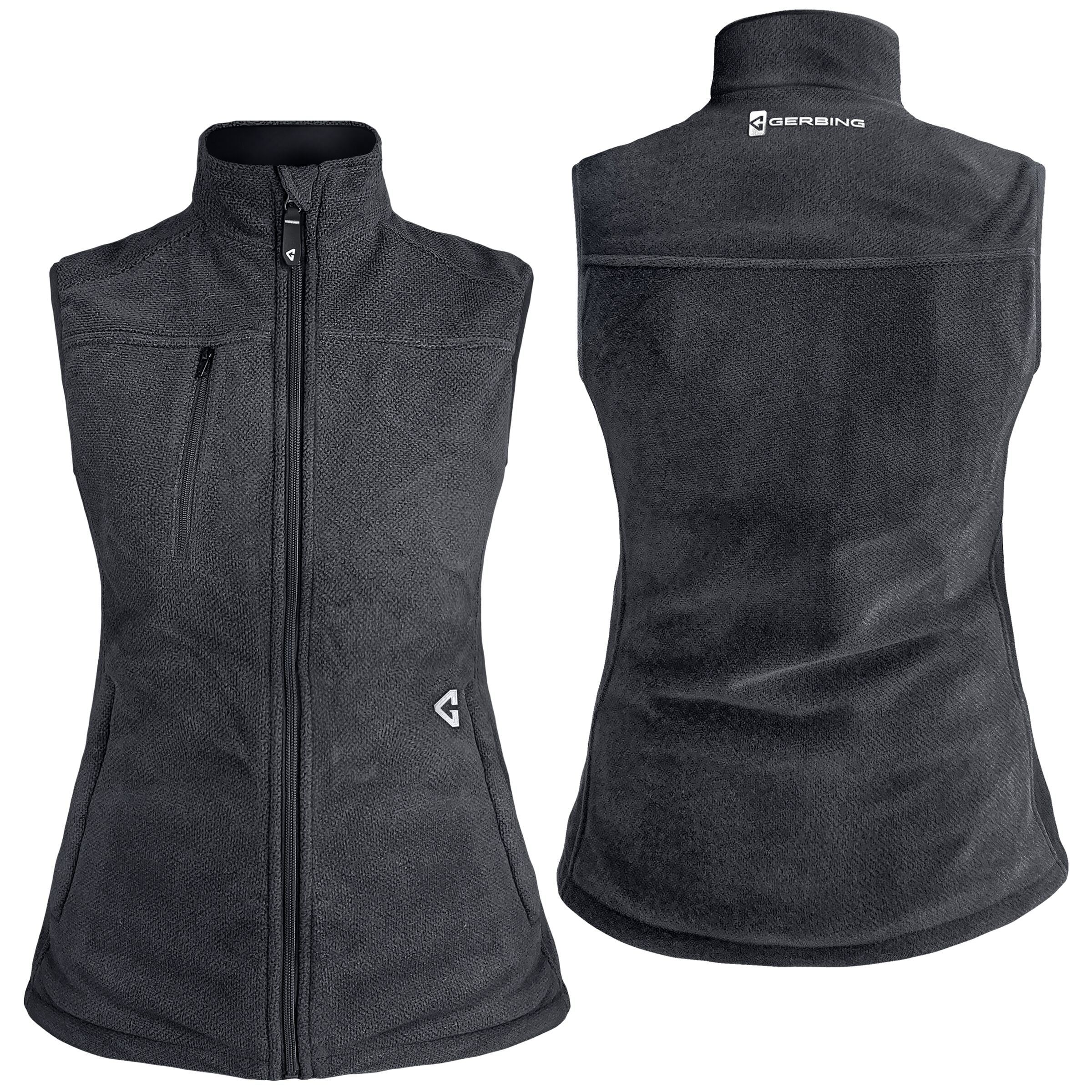 Chaleco térmico de poliéster gris para mujer talla extra chica