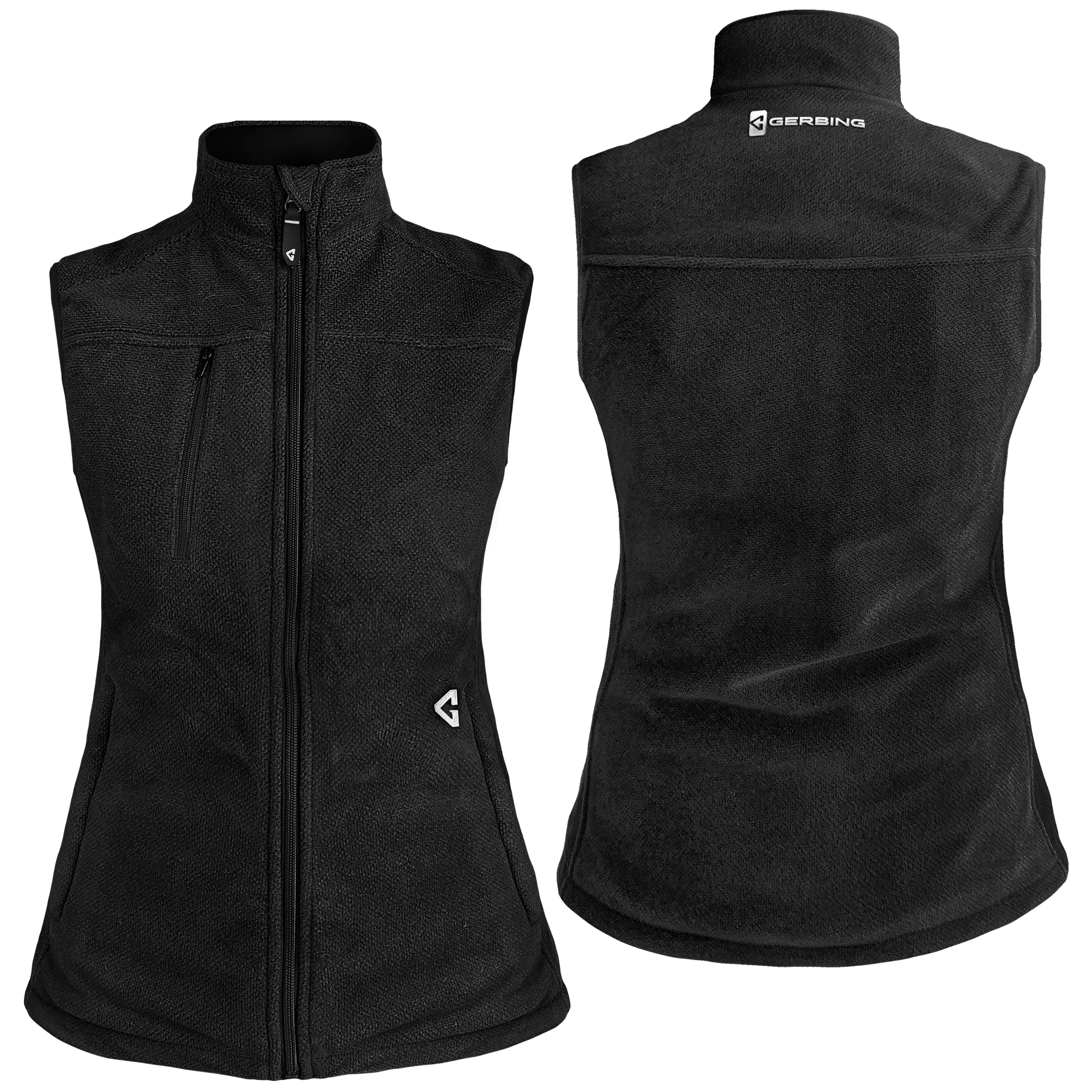 Chaleco térmico de poliéster negro para mujer Gerbing talla X-chica