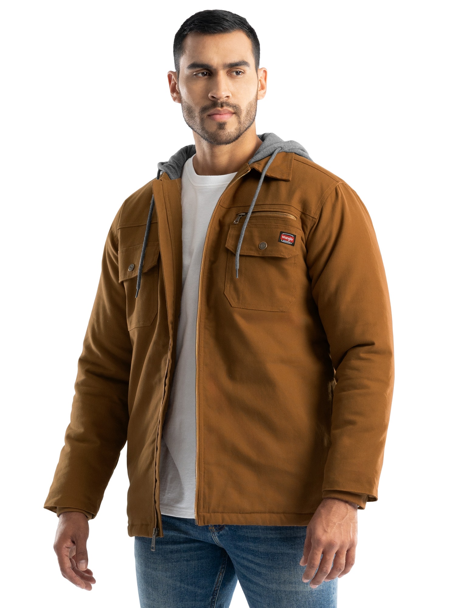 Chamarra con capucha y aislamiento de punto de pato de peso medio para hombre de Wrangler (talla extra grande) 65202-DCK-XL