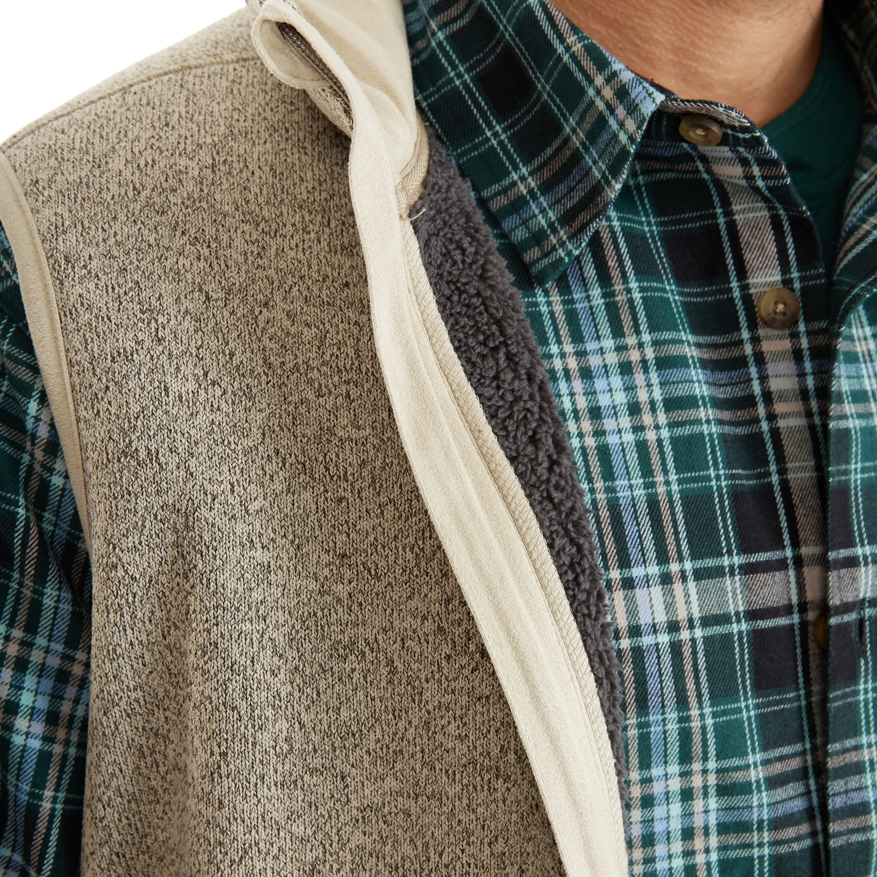 Chaleco Acolchonado de Poliéster en Tono Avena Heather para Hombre de Smith's Workwear (Grande) S4556A-OAT-L