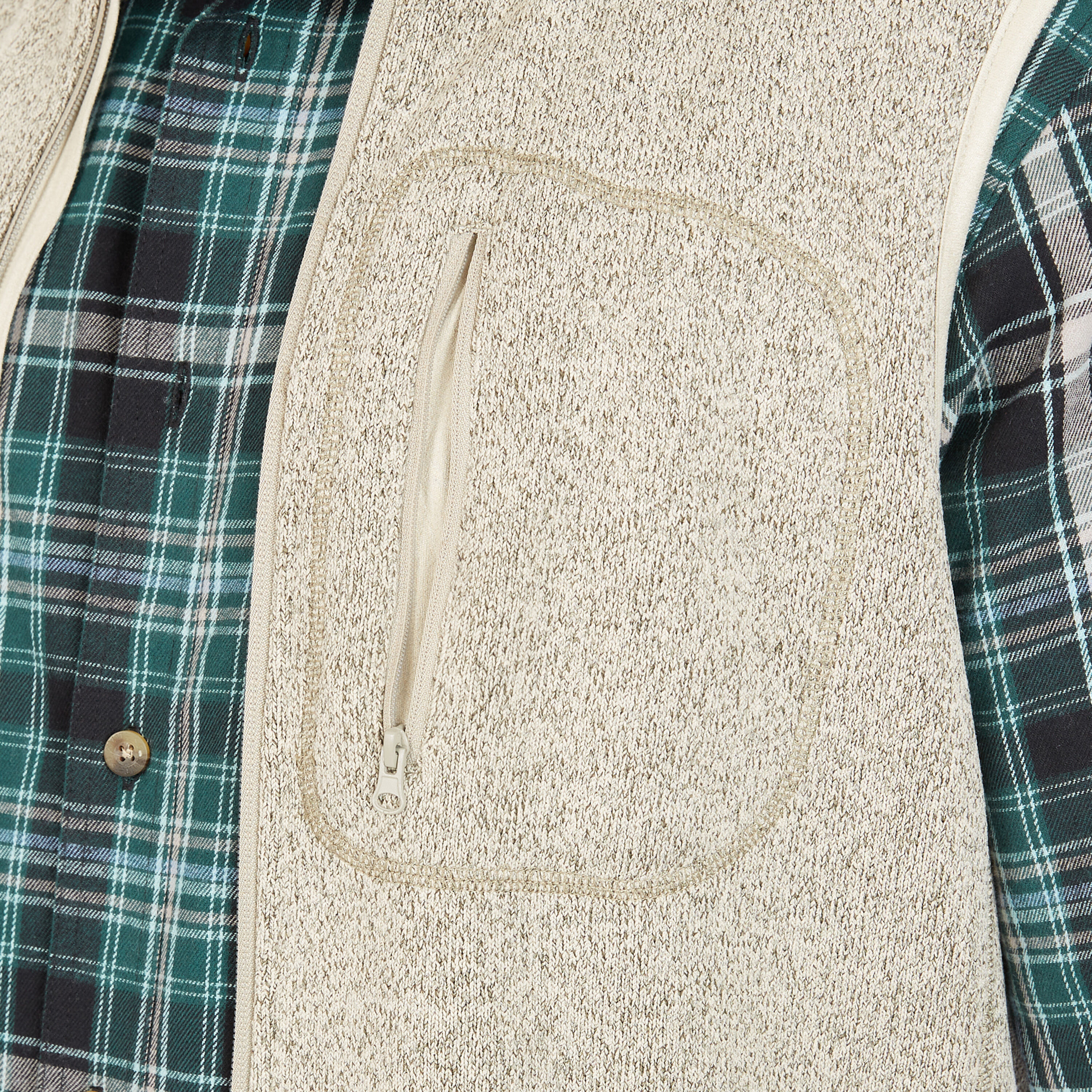Chaleco Acolchonado de Poliéster en Tono Avena Heather para Hombre de Smith's Workwear (Grande) S4556A-OAT-L