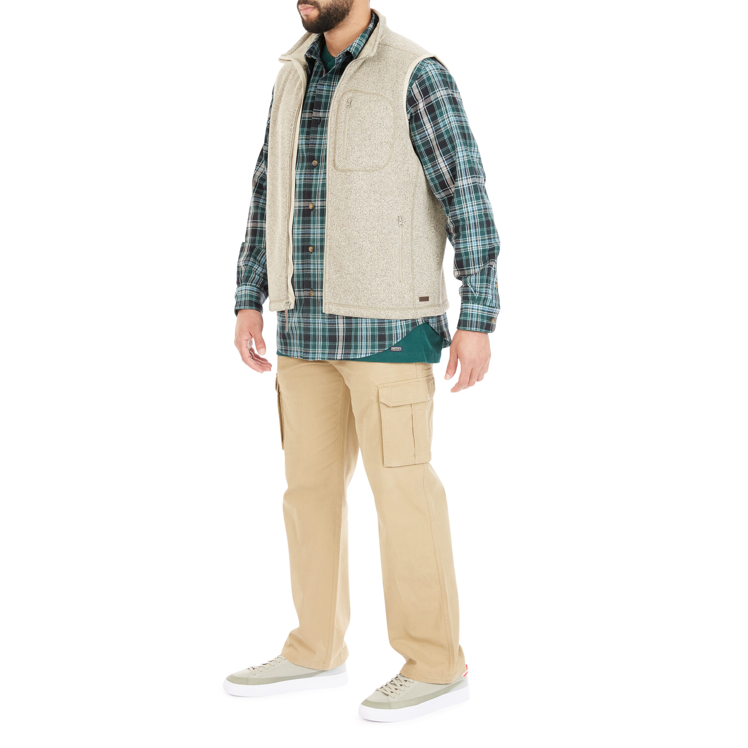 Chaleco Acolchonado de Poliéster en Tono Avena Heather para Hombre de Smith's Workwear (Grande) S4556A-OAT-L