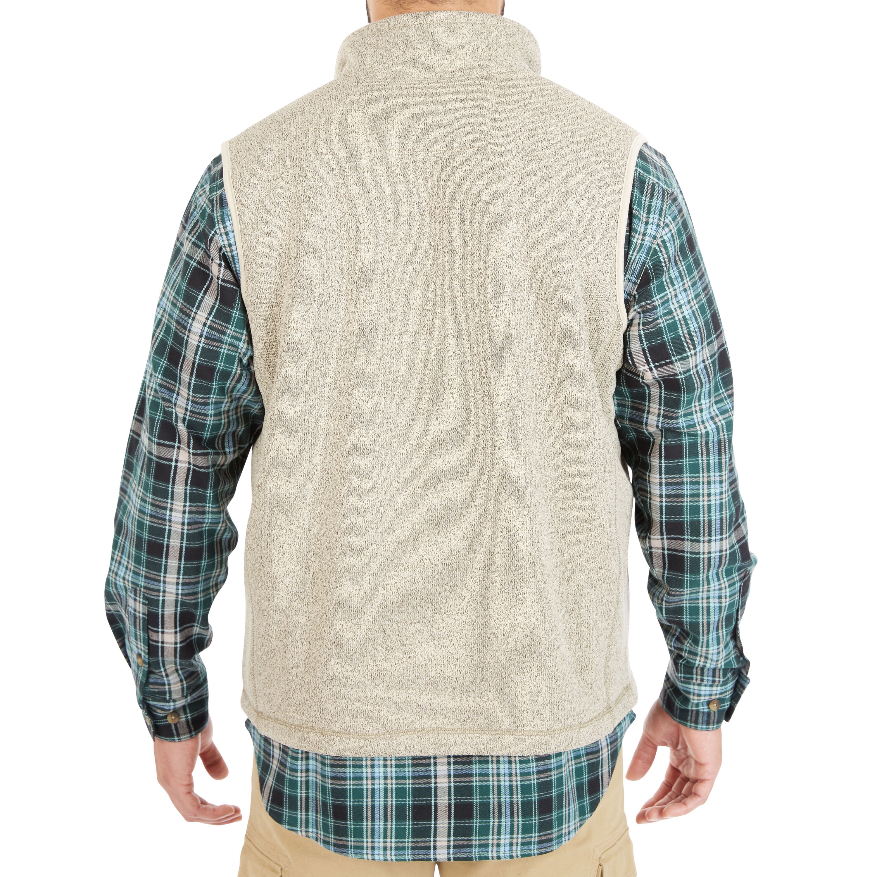 Chaleco Acolchonado de Poliéster en Tono Avena Heather para Hombre de Smith's Workwear (Grande) S4556A-OAT-L