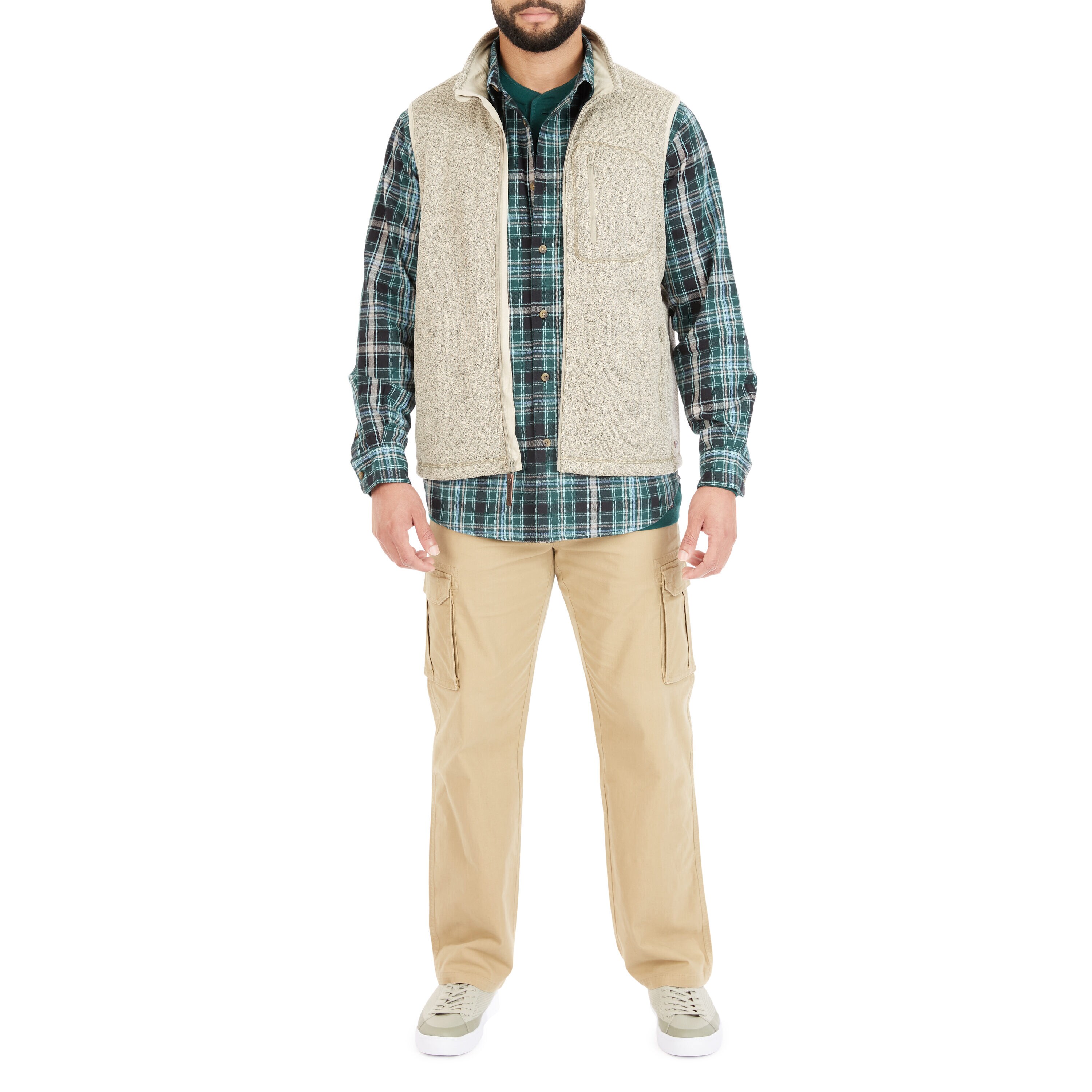 Chaleco Acolchonado de Poliéster en Tono Avena Heather para Hombre de Smith's Workwear (Grande) S4556A-OAT-L