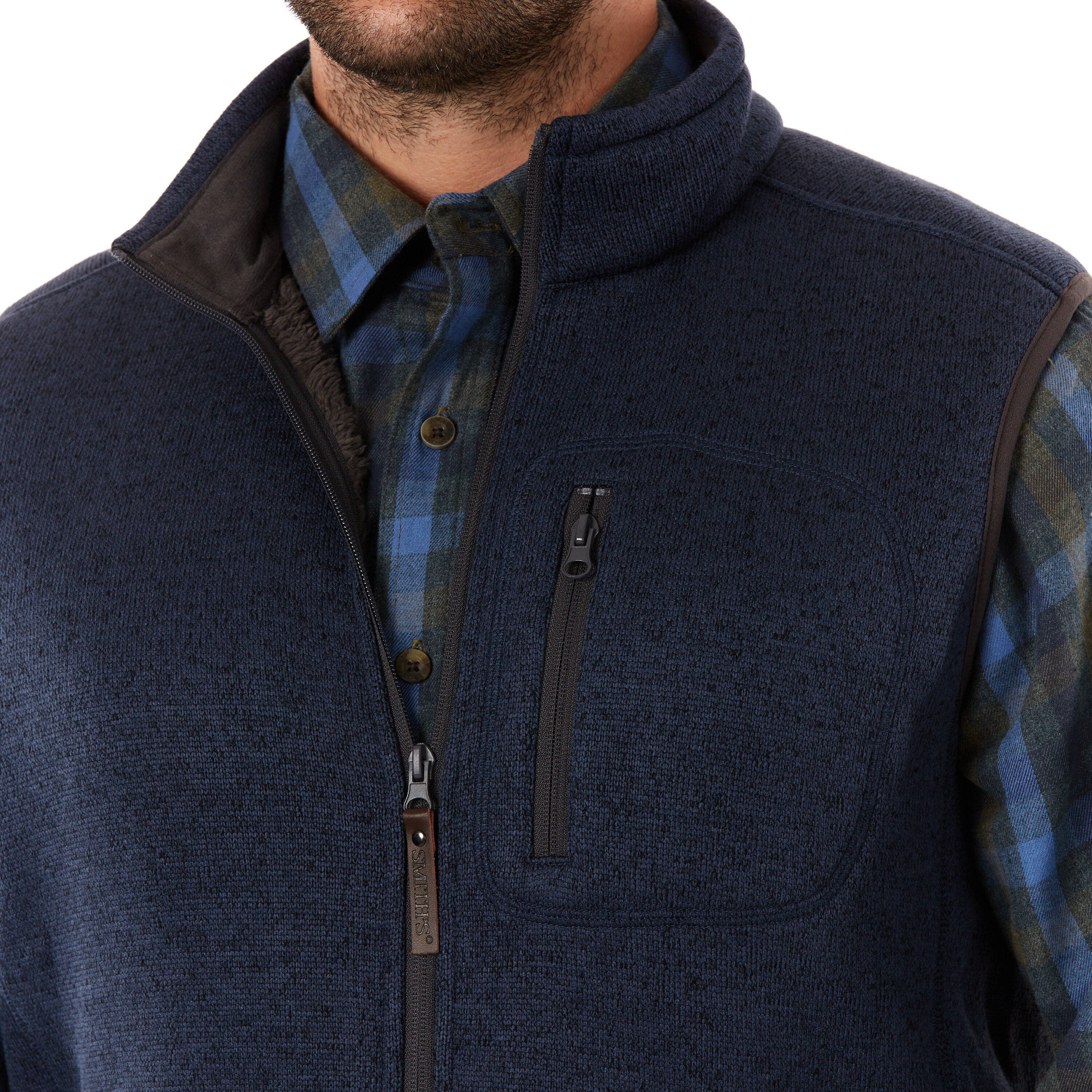 Chaleco Aislante de Poliéster en Azul Espuma para Hombres Smith's Workwear (Grande)