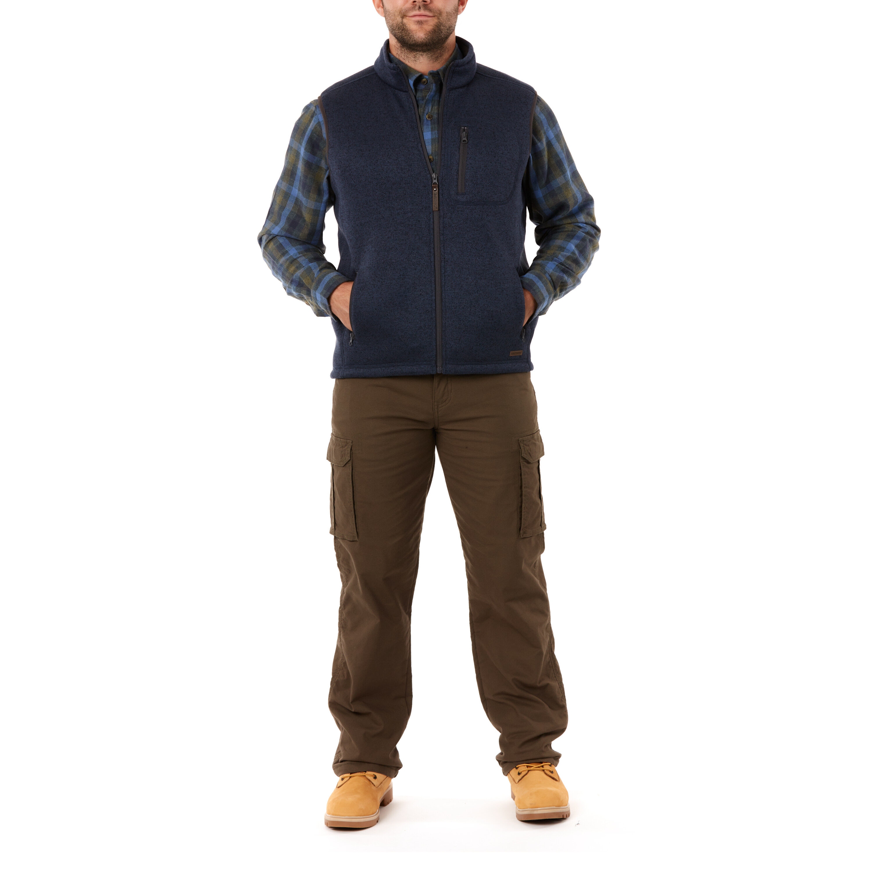 Chaleco Aislante de Poliéster en Azul Espuma para Hombres Smith's Workwear (Grande)
