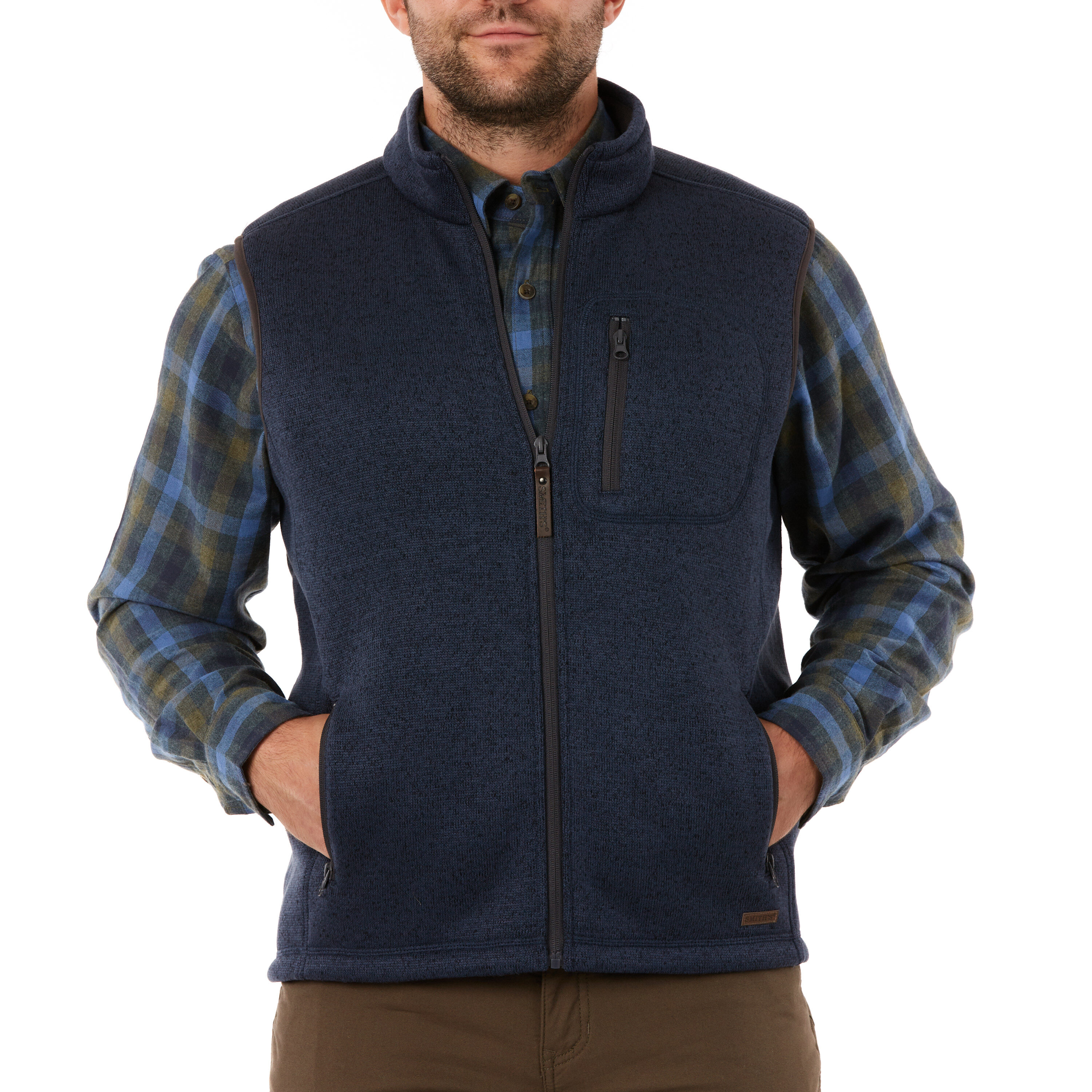 Chaleco Aislante de Poliéster en Azul Espuma para Hombres Smith's Workwear (Grande)