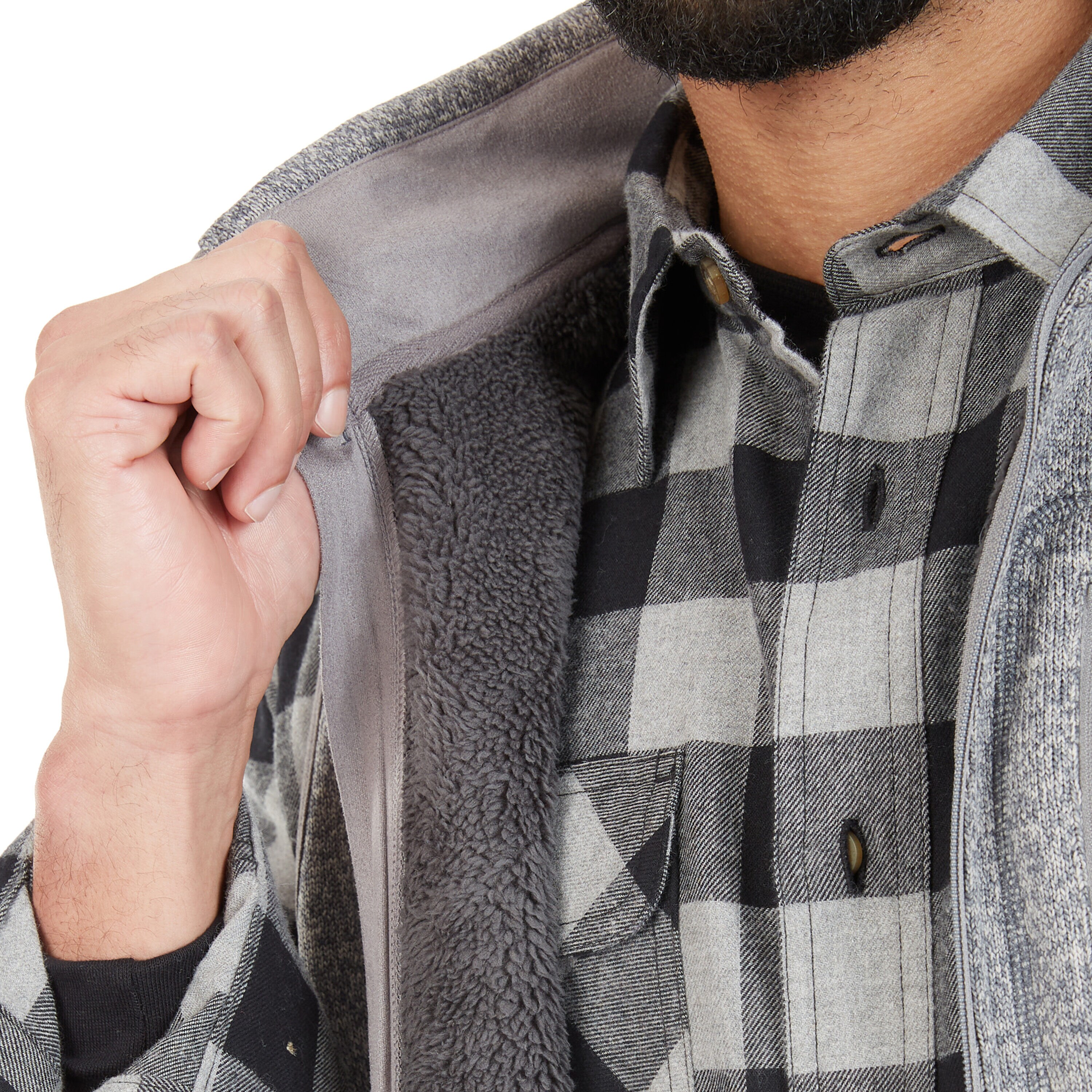 Chaleco Aislante de Poliéster Gris Jaspeado para Hombres de Smith's Workwear (Grande)