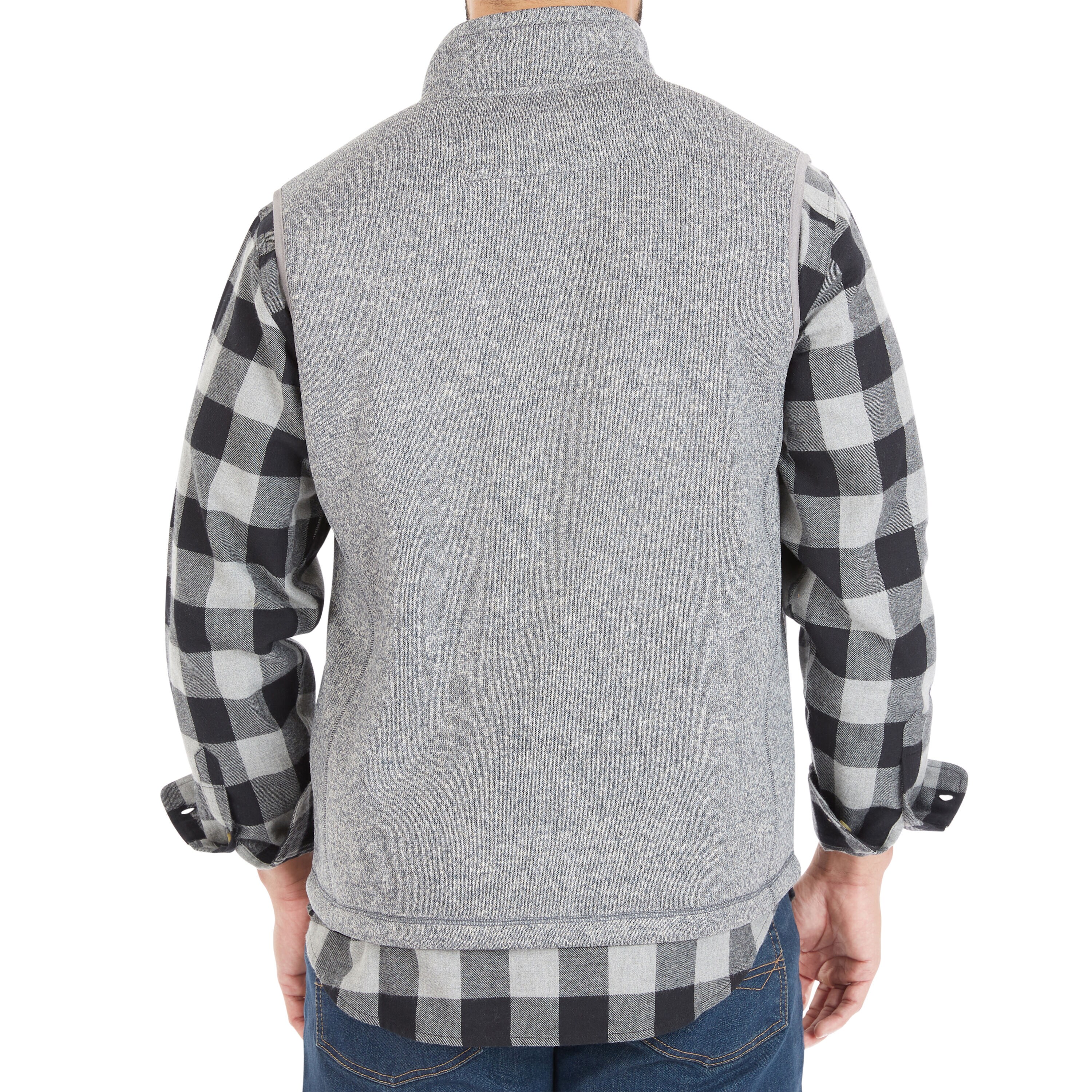 Chaleco Aislante de Poliéster Gris Jaspeado para Hombres de Smith's Workwear (Grande)