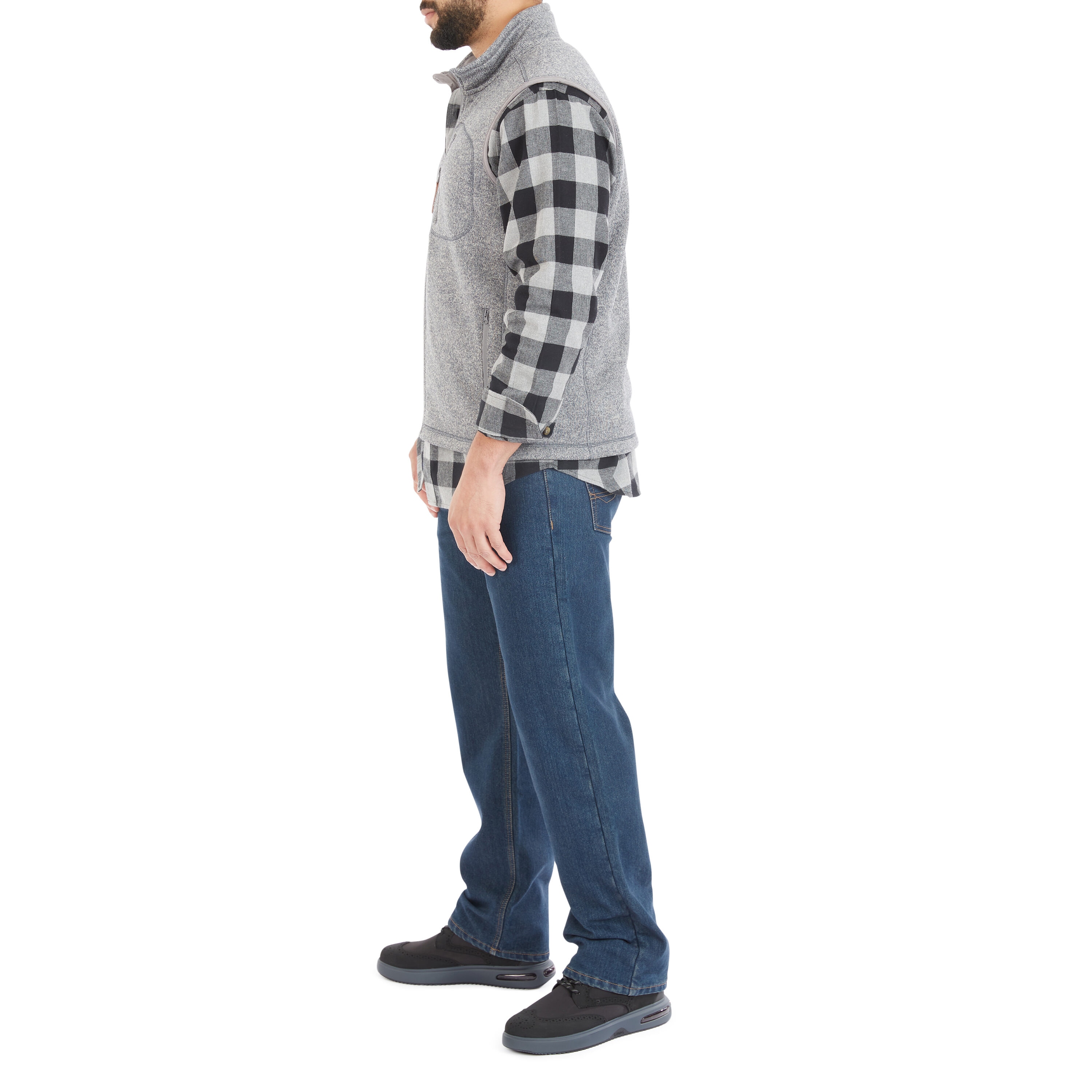 Chaleco Aislante de Poliéster Gris Jaspeado para Hombres de Smith's Workwear (Grande)