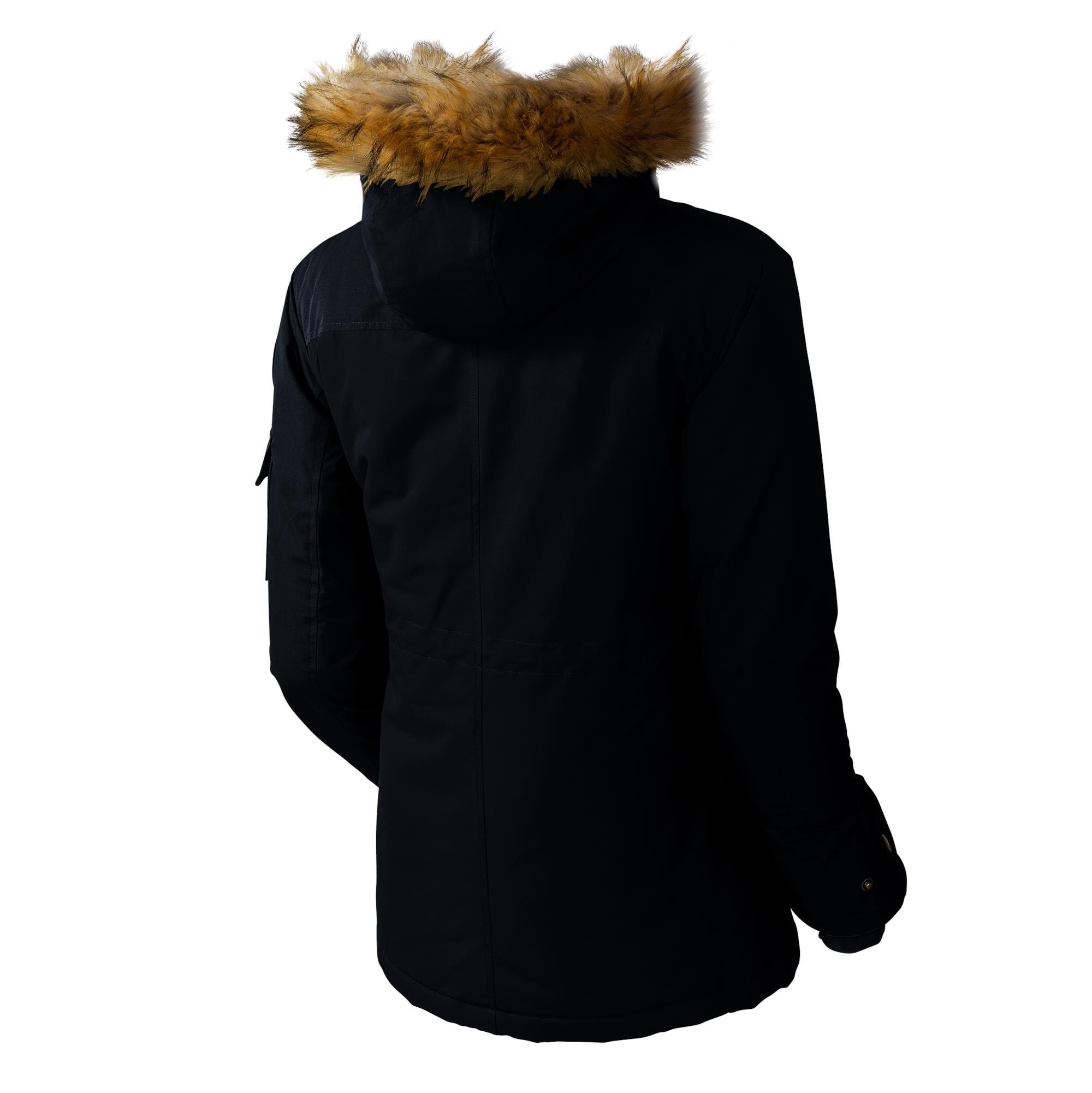 Chamarra térmica para mujer en color negro (talla chica)