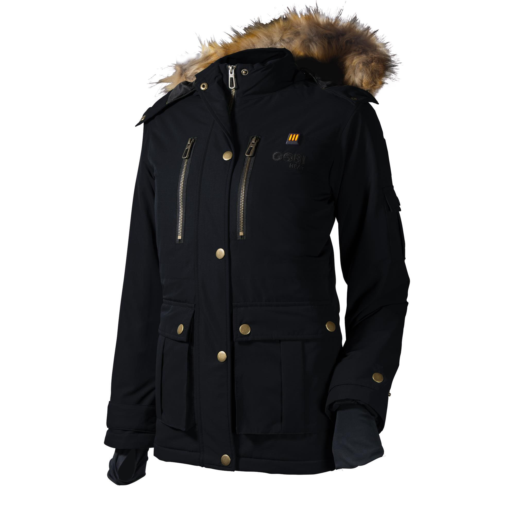 Chamarra térmica para mujer en color negro (talla chica)