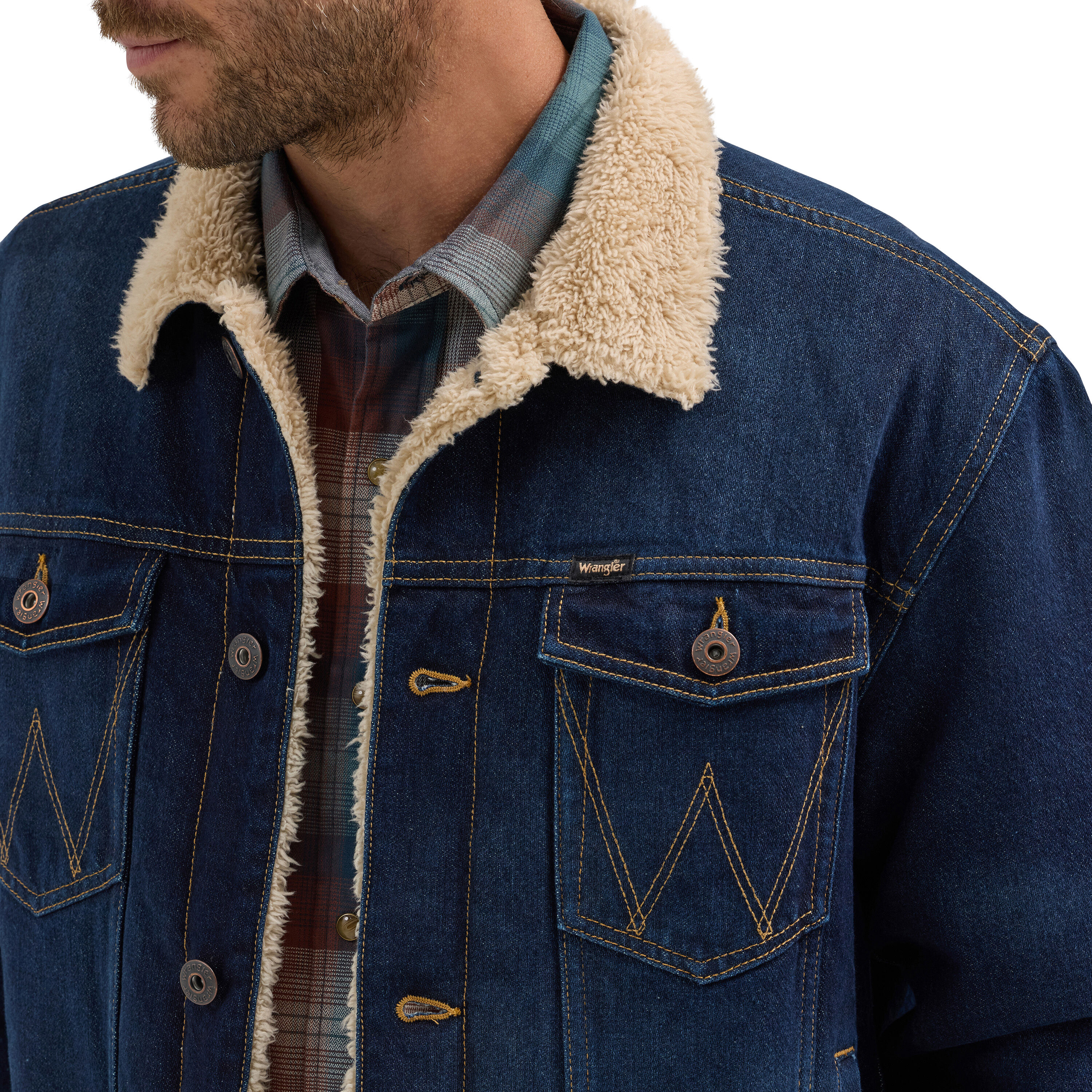 Chamarra de Trabajo de Mezclilla Pesada para Hombre de Wrangler (Talla Mediana)