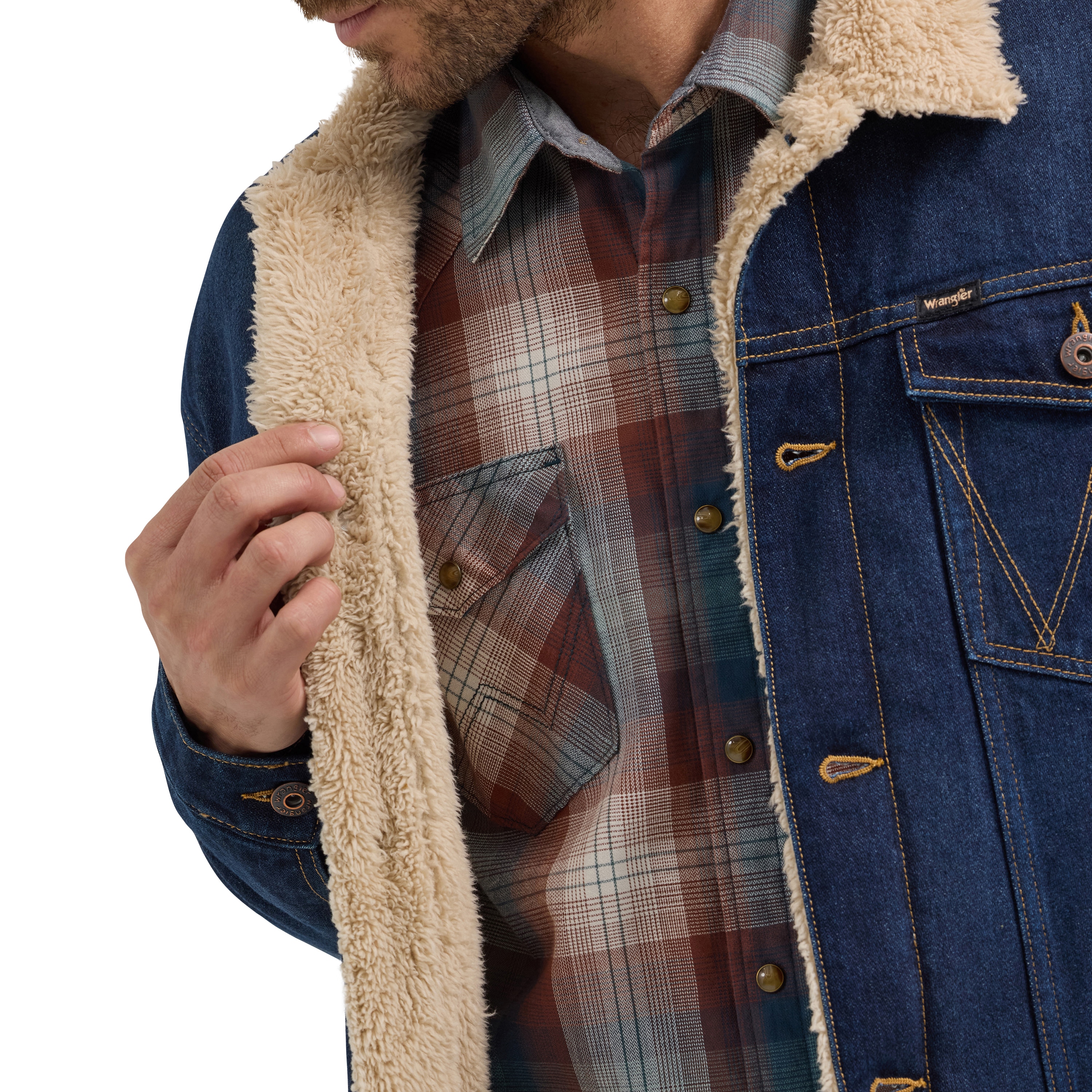 Chamarra de Trabajo de Mezclilla Pesada para Hombre de Wrangler (Talla Mediana)