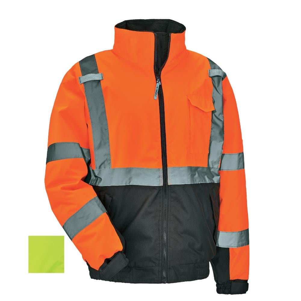Chamarra bomber aislada con capucha en color lima para adulto unisex (Extra Grande) 25628