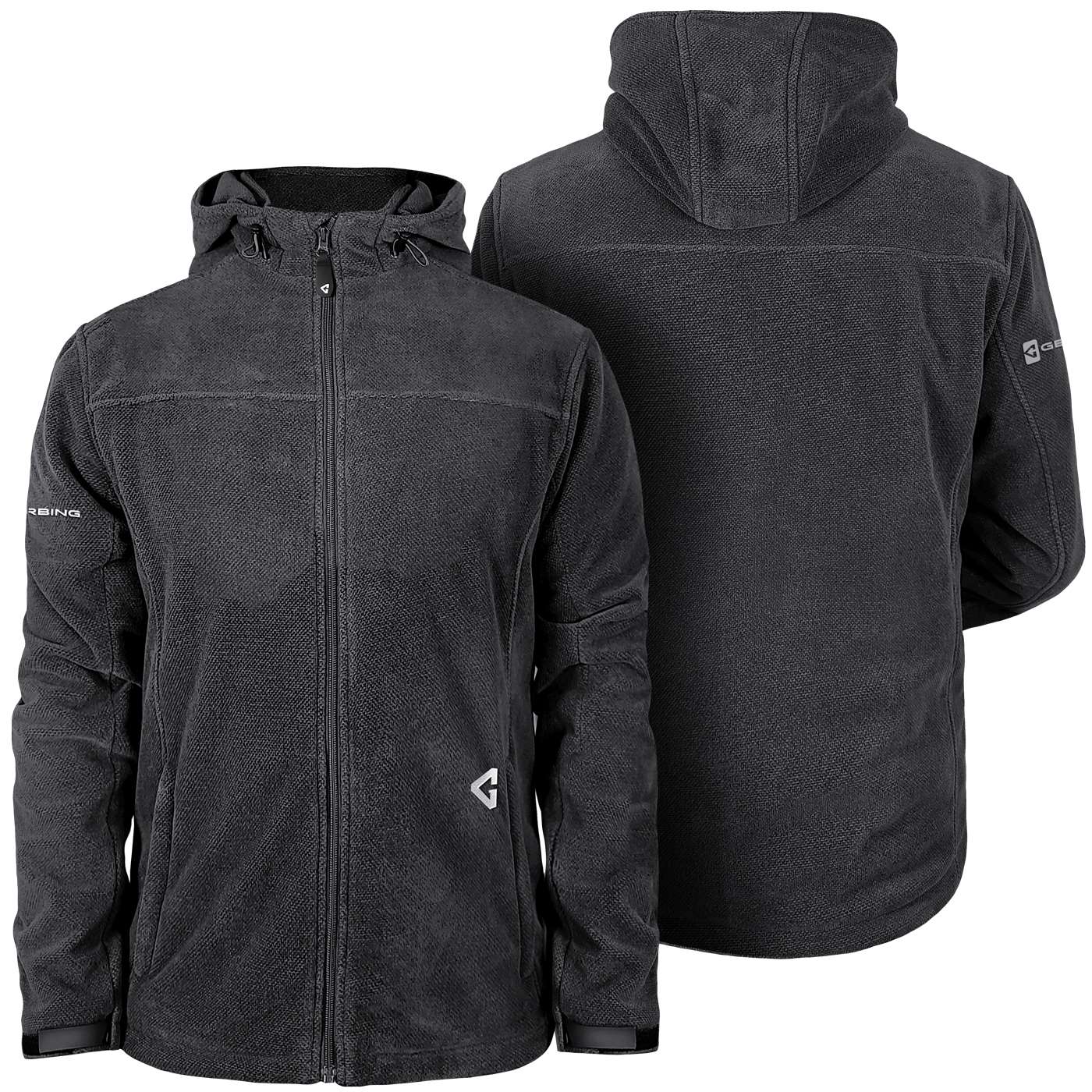 Chamarra Térmica con Capucha Gris para Hombre de Peso Medio de Gerbing (2XL) Batería y Cargador Incluidos