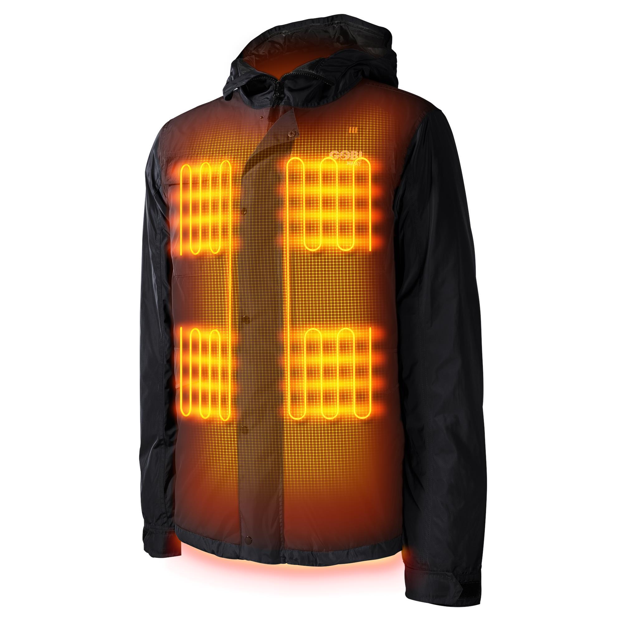 Chamarra térmica negra para hombre de Gobi Heat (Talla Grande) SF-ON-L