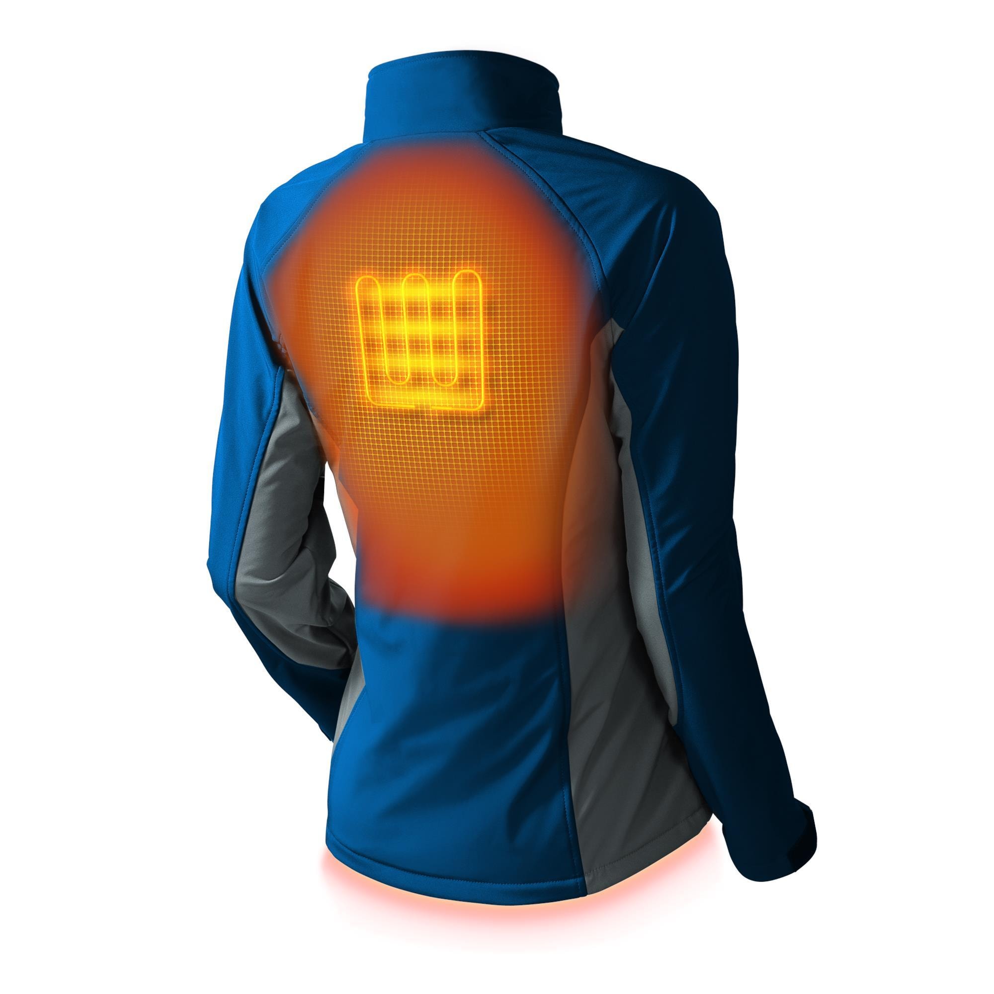 Chamarra térmica ligera para mujer en azul/gris caliente de Gobi Heat (talla grande)