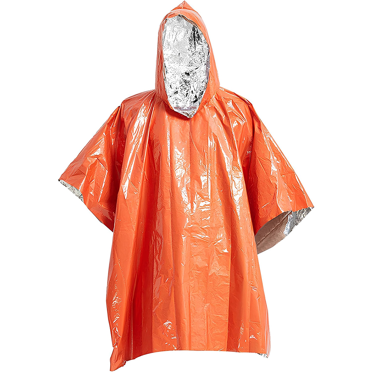 Chamarra de Trabajo Acolchada Unisex para Adulto en Color Naranja, Ligera y con Capucha (Talla Grande)