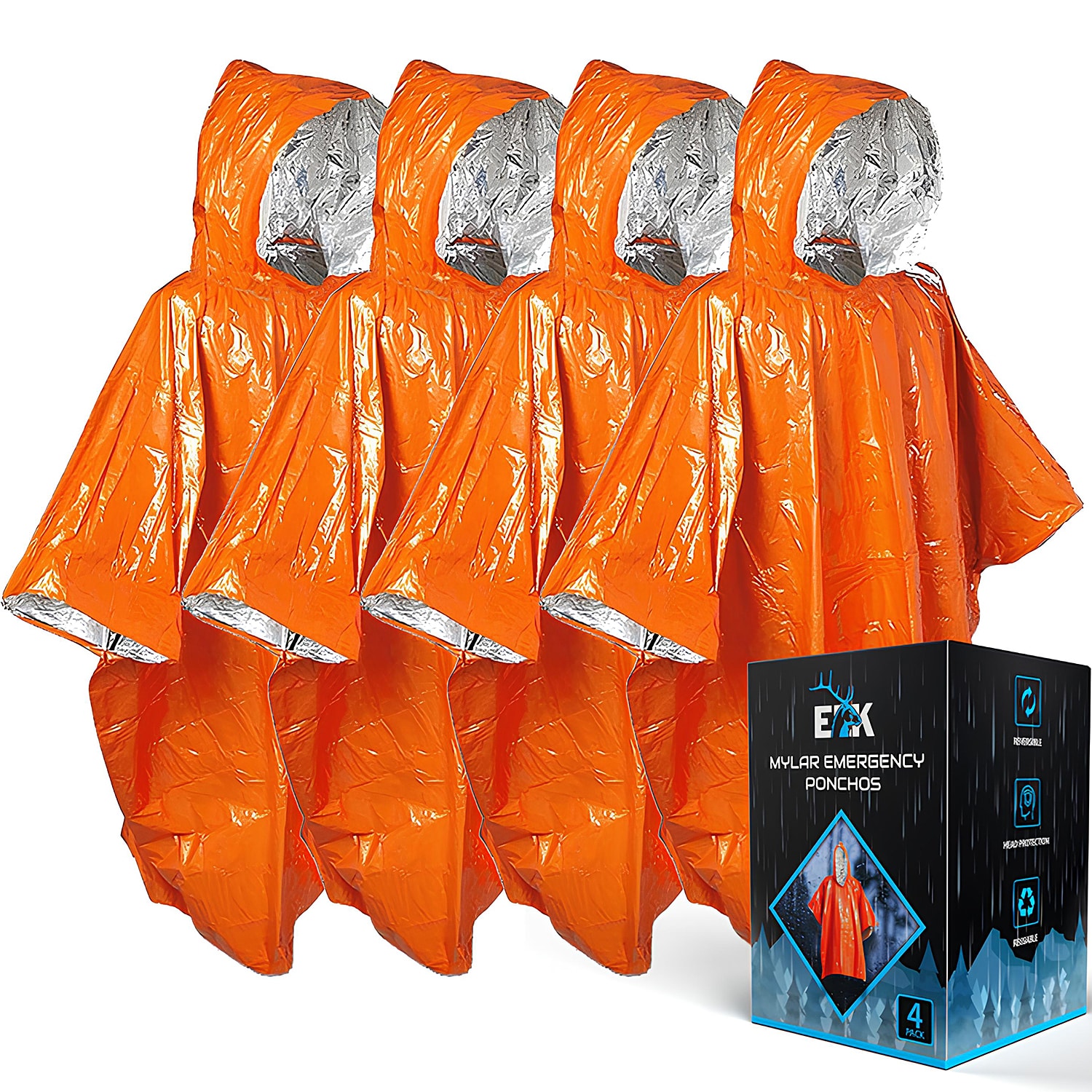 Chamarra de Trabajo Acolchada Unisex para Adulto en Color Naranja, Ligera y con Capucha (Talla Grande)