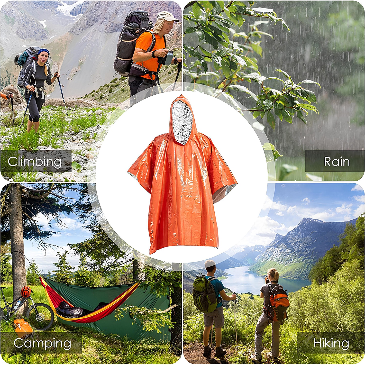 Chamarra de Trabajo Acolchada Unisex para Adulto en Color Naranja, Ligera y con Capucha (Talla Grande)