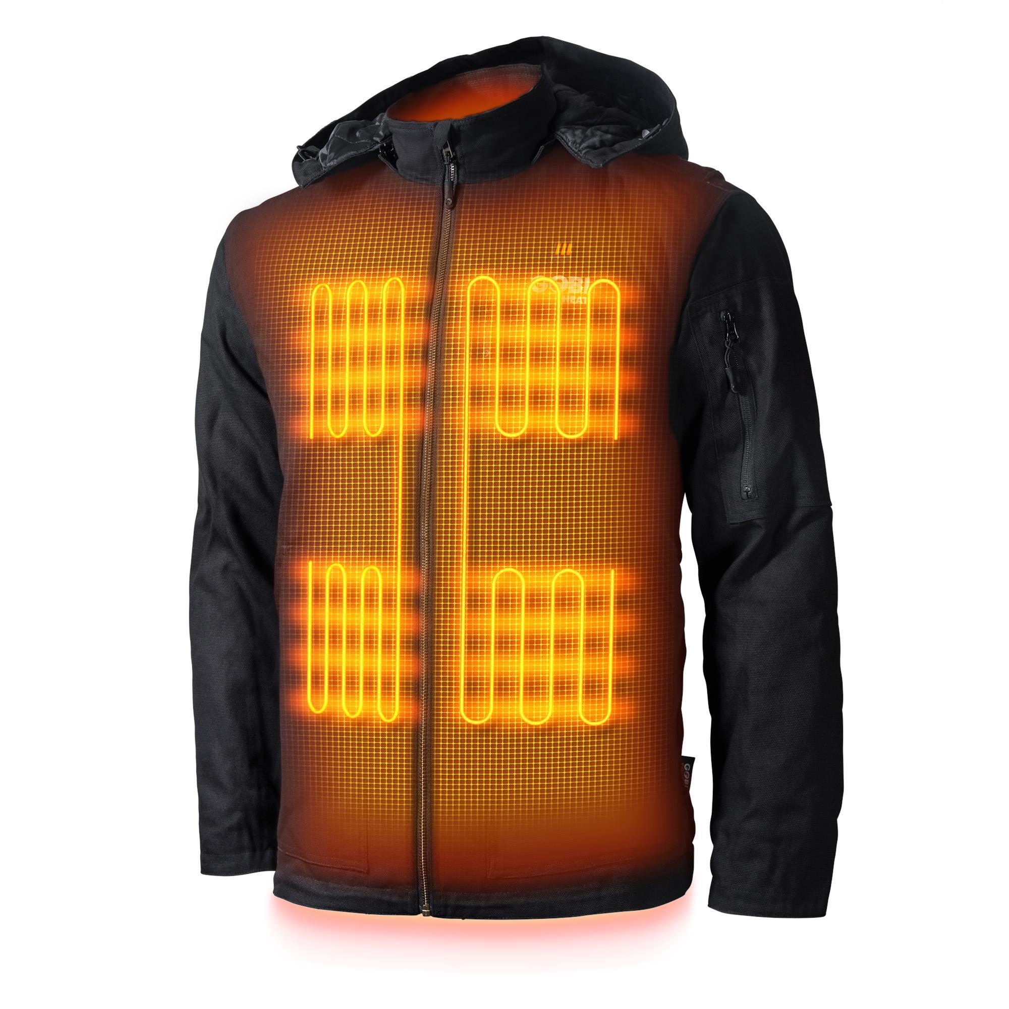 Chamarra térmica negra para hombre de Gobi Heat (4XL)