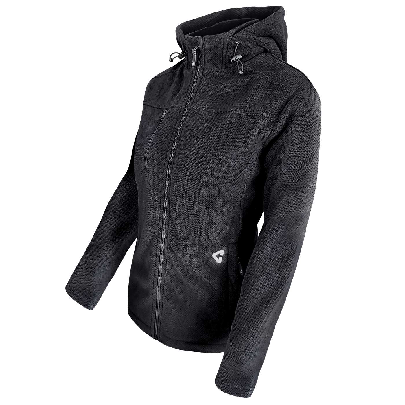 Chamarra con Capucha y Calefacción para Mujer en Gris de Peso Mediano de Gerbing (Talla Mediana) Batería y Cargador Incluidos