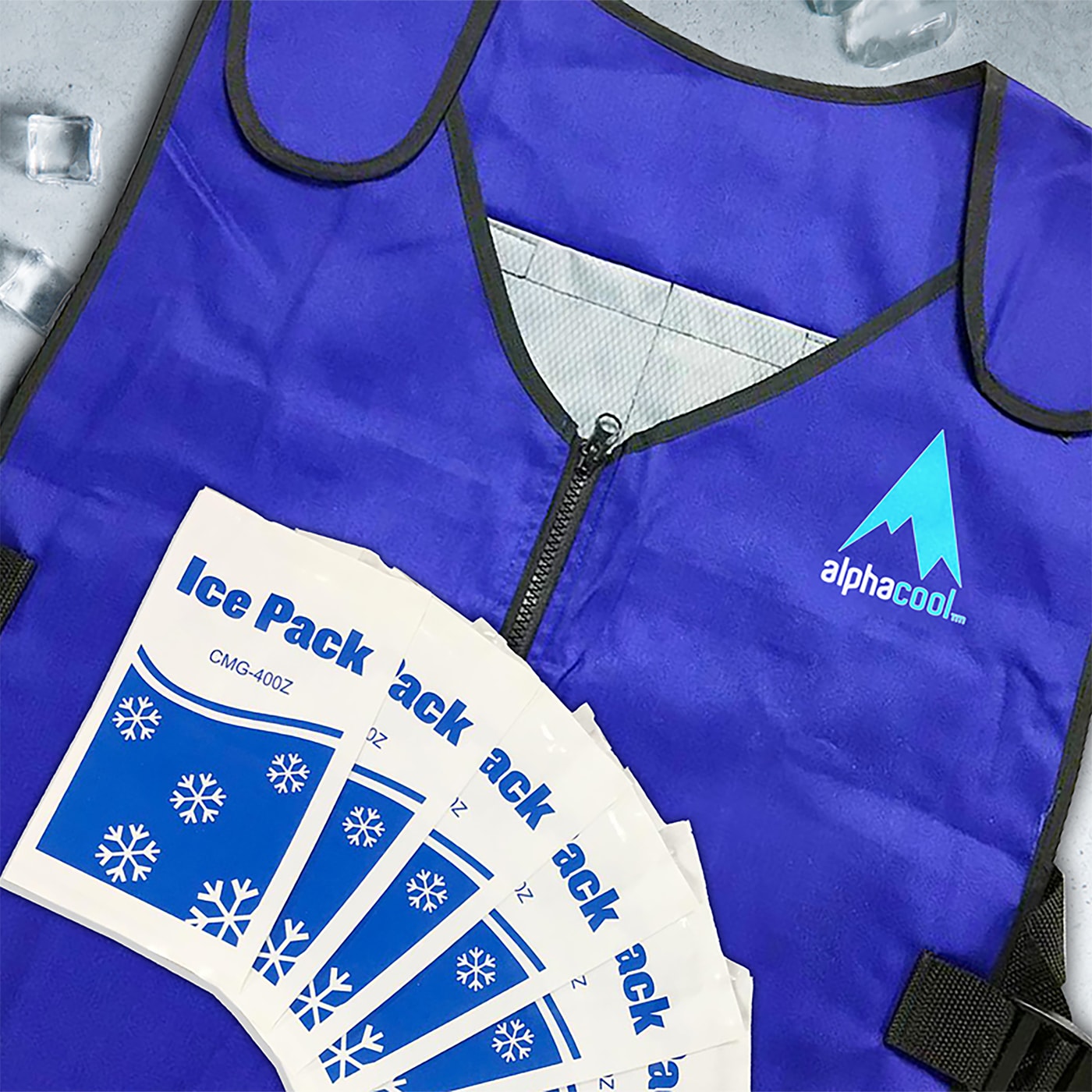 Chaleco refrigerante de poliéster marrón para adultos unisex AlphaCool AC-PIV-K