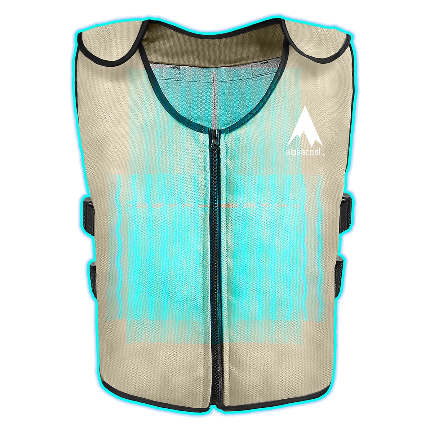 Chaleco refrigerante de poliéster marrón para adultos unisex AlphaCool AC-PIV-K