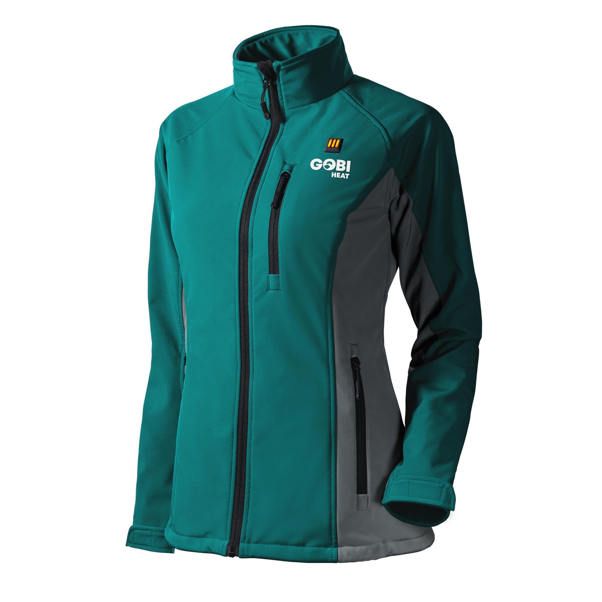 Chamarra térmica para mujer en Verde/Gris de Gobi Heat (Talla Mediana)