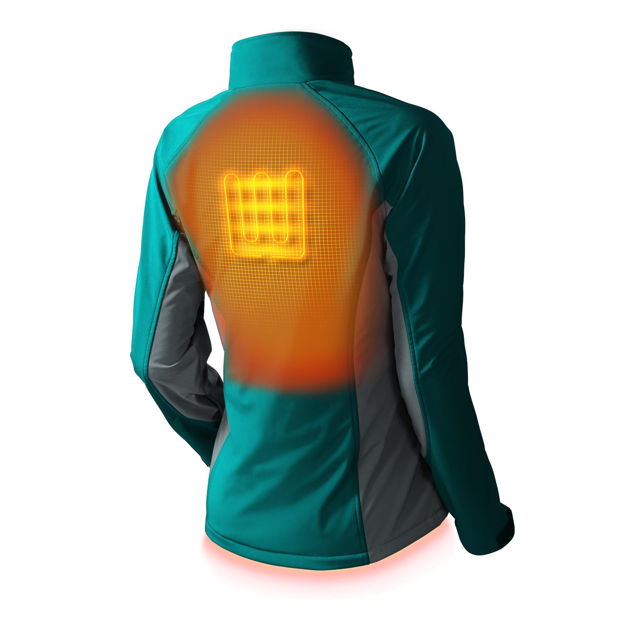 Chamarra térmica para mujer en Verde/Gris de Gobi Heat (Talla Mediana)