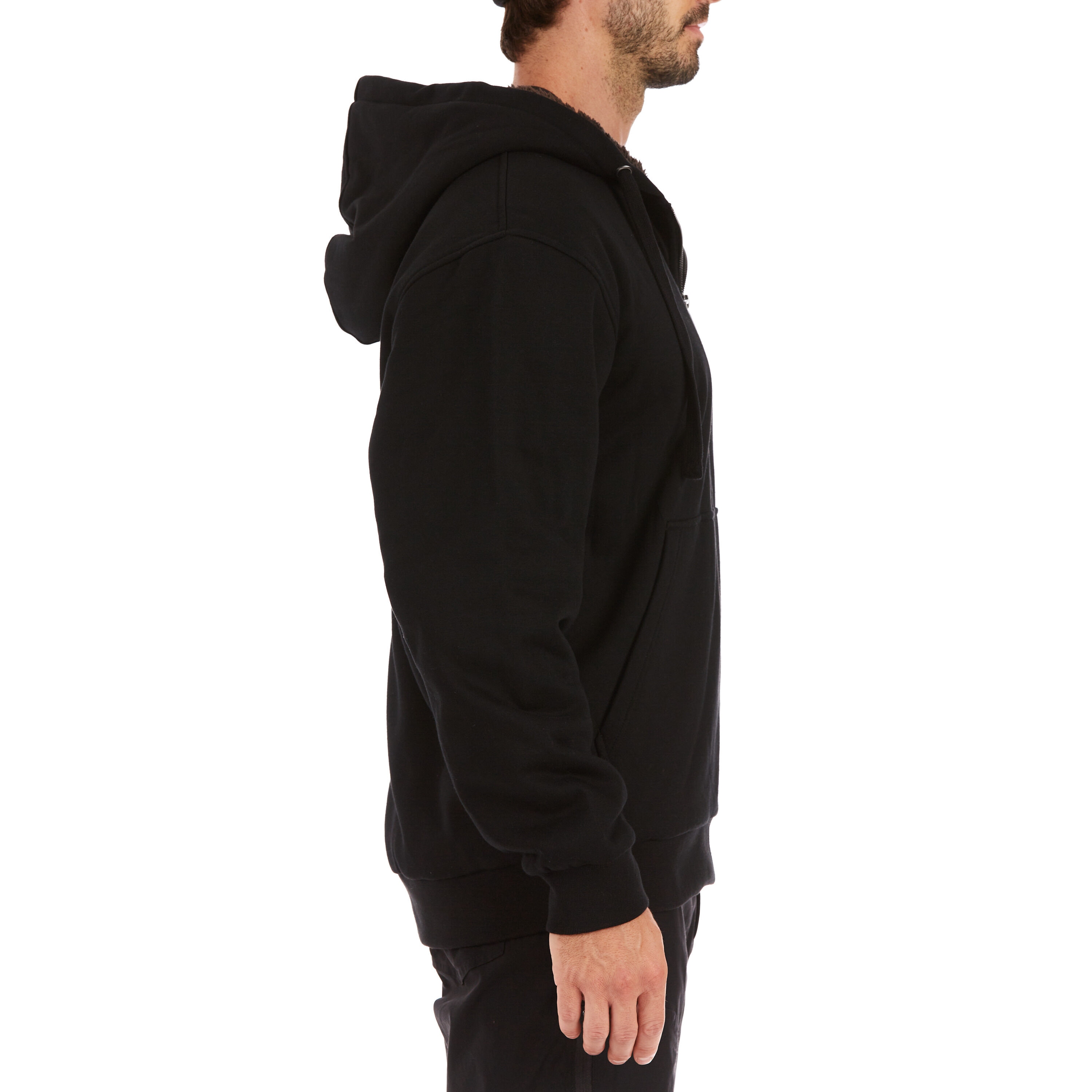 Chamarra de Trabajo con Capucha de Felpa Mediana para Hombre en Negro de Smith's Workwear (2XL)