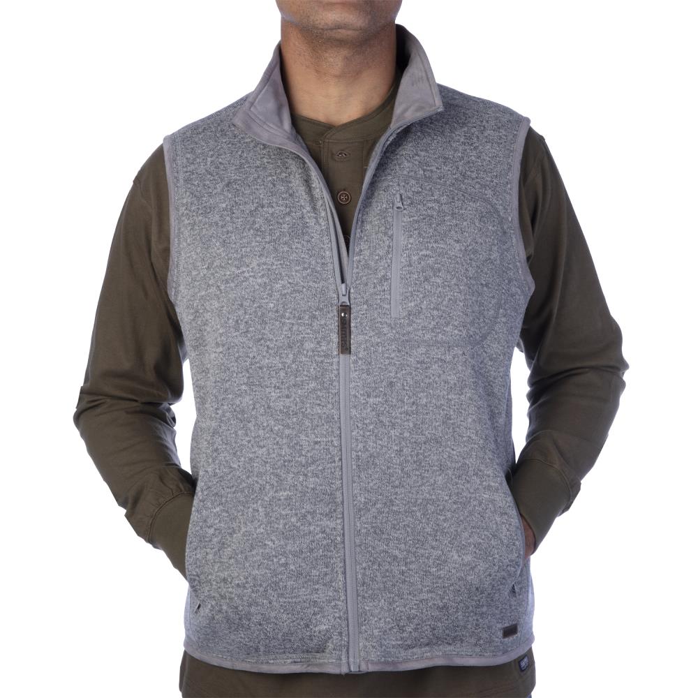 Chamarra de trabajo de forro polar de peso mediano de color gris Heather para hombre de Smith's Workwear (Extra Grande)