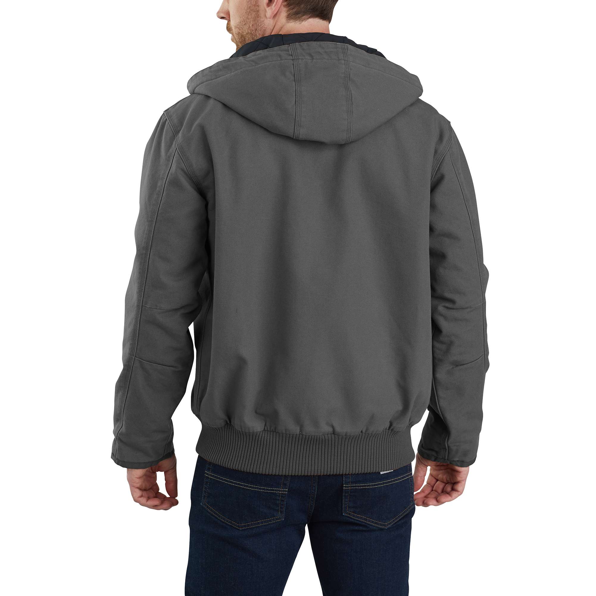 Chamarra de Trabajo Acolchada con Capucha y Peso Medio en Grava para Hombres Carhartt (2XL)