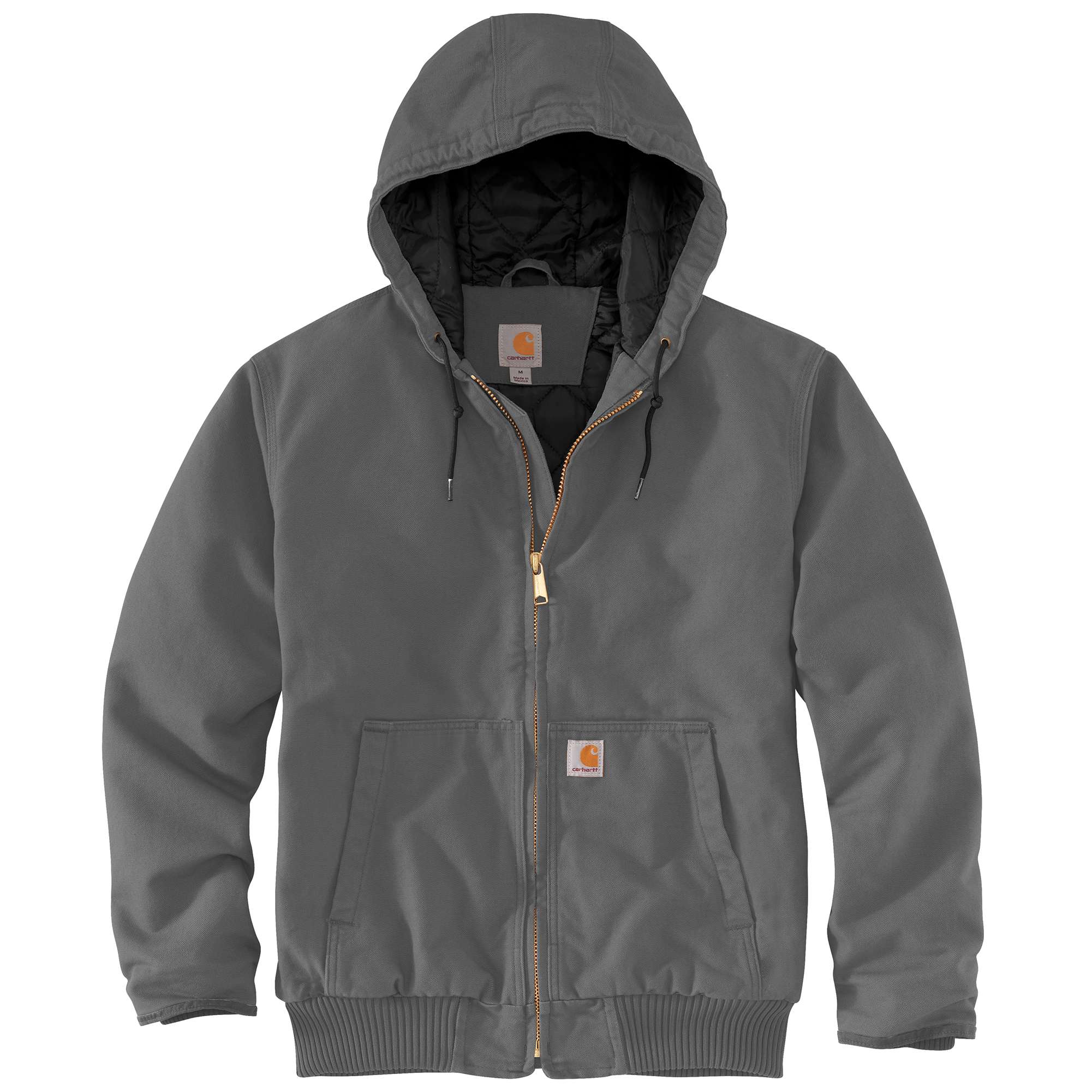 Chamarra de Trabajo Acolchada con Capucha y Peso Medio en Grava para Hombres Carhartt (2XL)