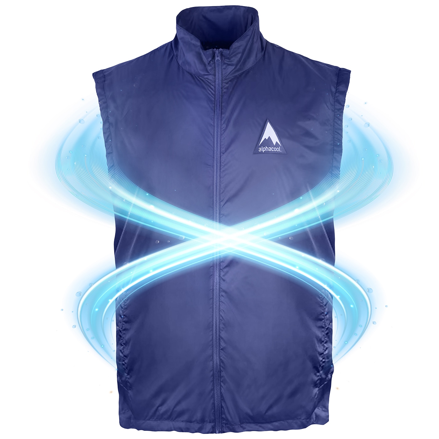 Chaleco Refrigerante de Poliéster Azul Unisex para Adultos Talla Mediana AlphaCool