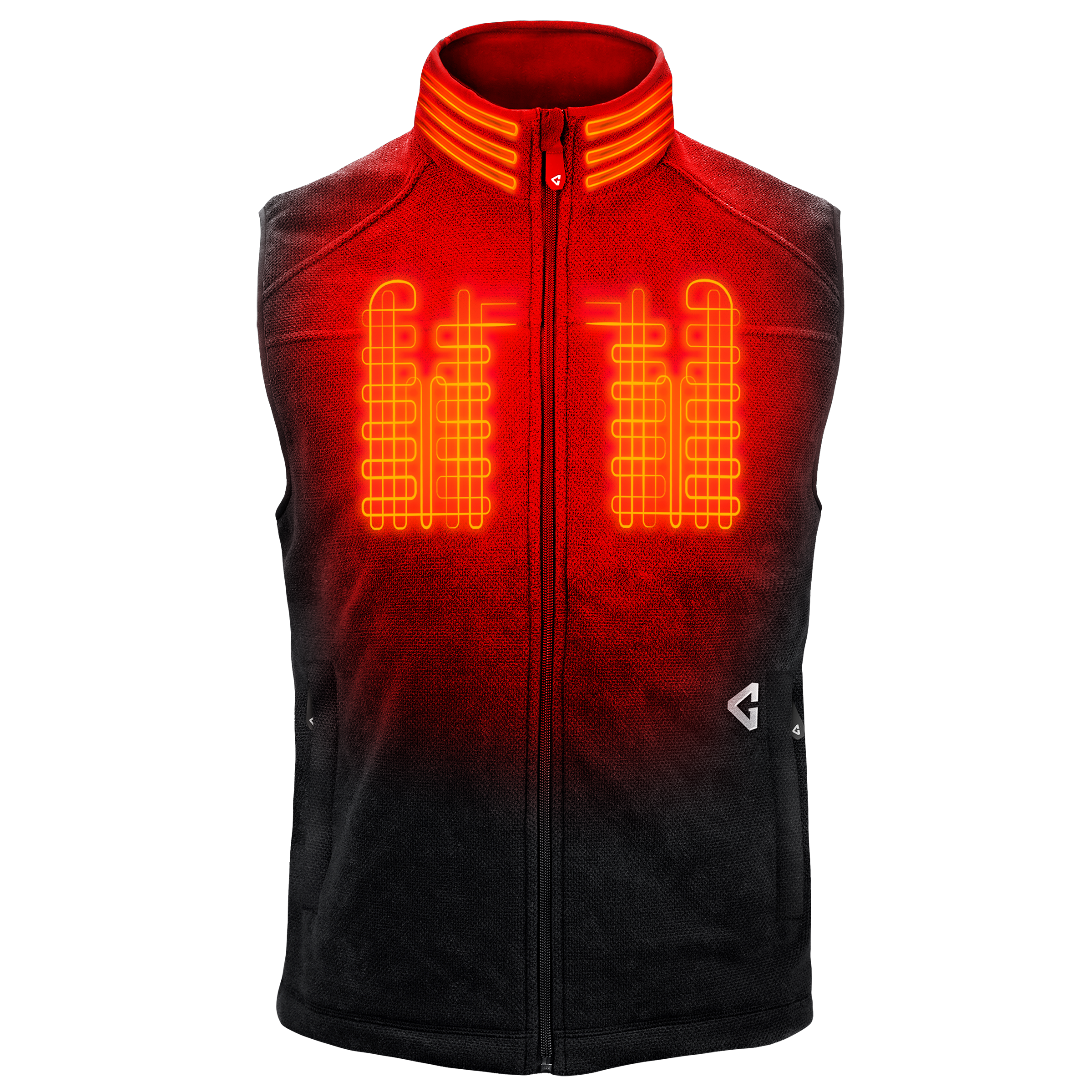 Chaleco térmico de poliéster negro para hombre de Gerbing en talla pequeña