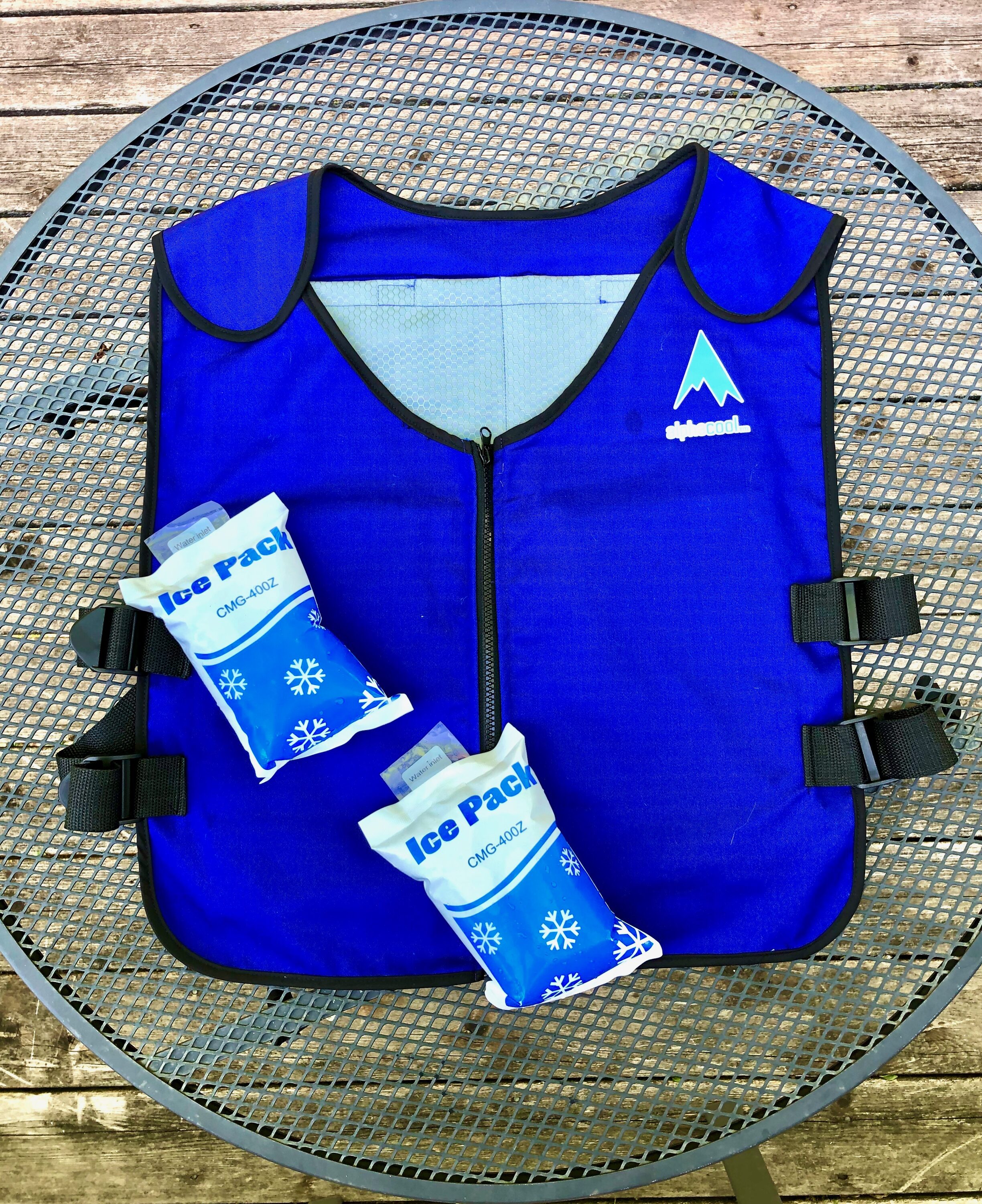 Chaleco refrigerante de poliéster azul para adultos unisex de AlphaCool